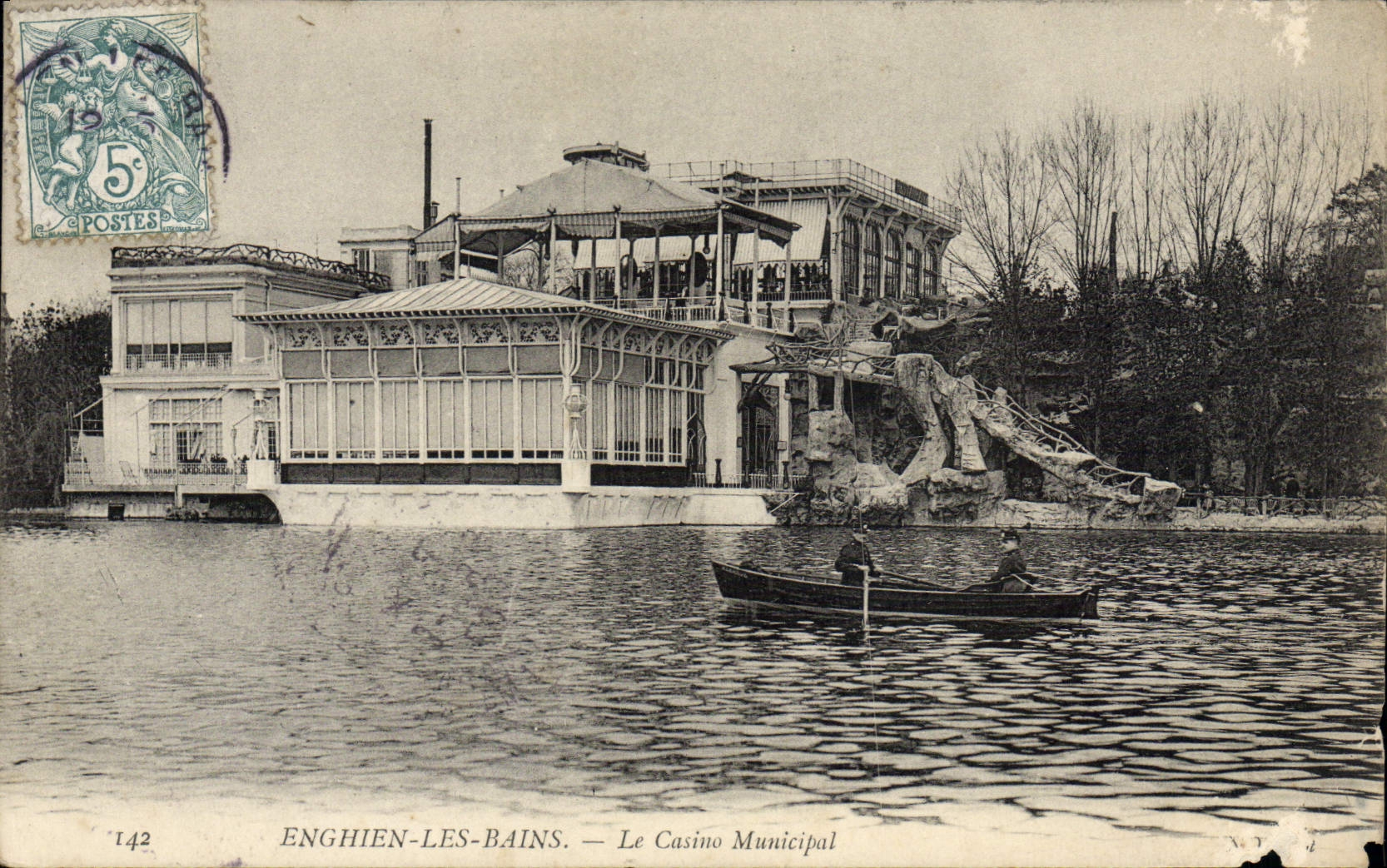 VINTAGE POSTCARD Enghien Les Bains the Municipal Casino