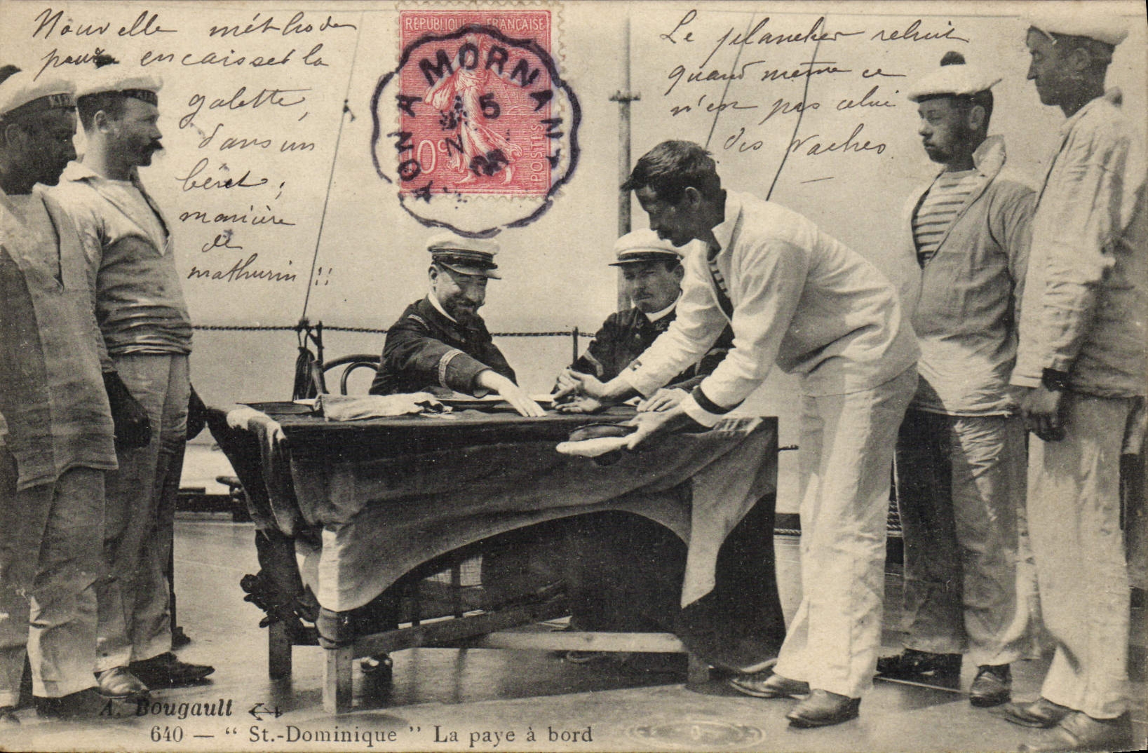 VINTAGE POSTCARD Bateau St Dominique the pay has edge