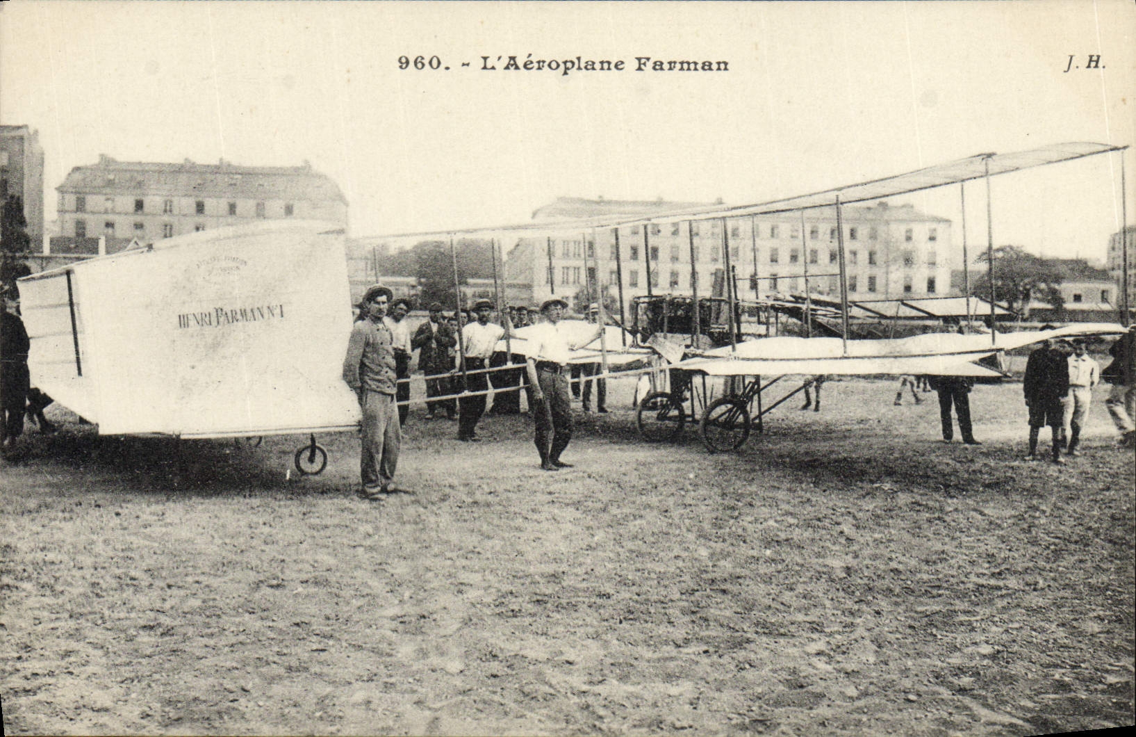 VINTAGE POSTCARD Plane Aviation the Farmn airplane