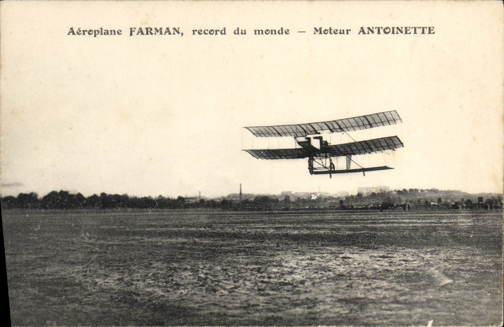 CPA Avion Aviation Aeroplane Farman record du monde Moteur Antoinette