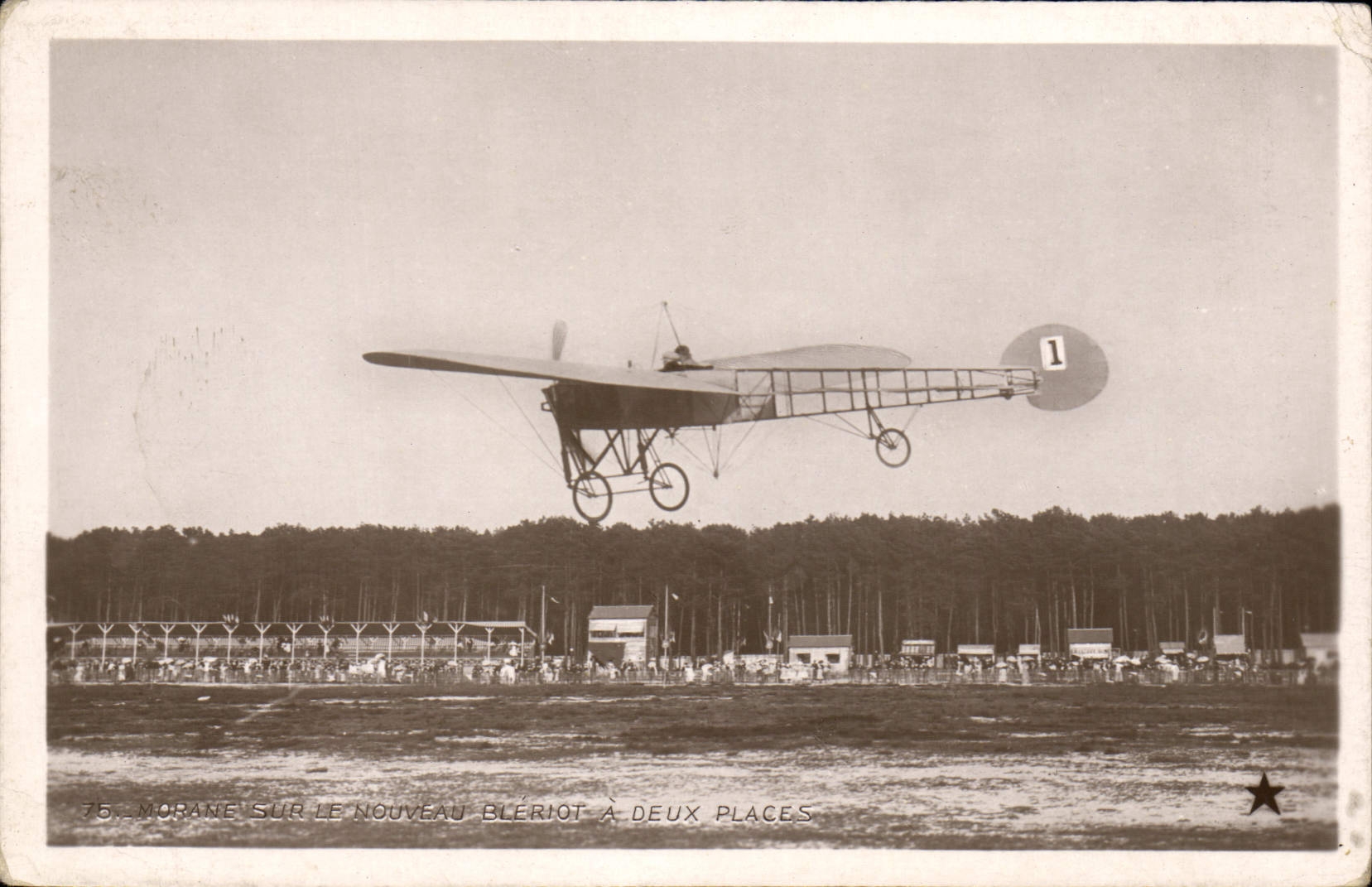 VINTAGE POSTCARD Avion Morane Aviation on new Bleriot has two places
