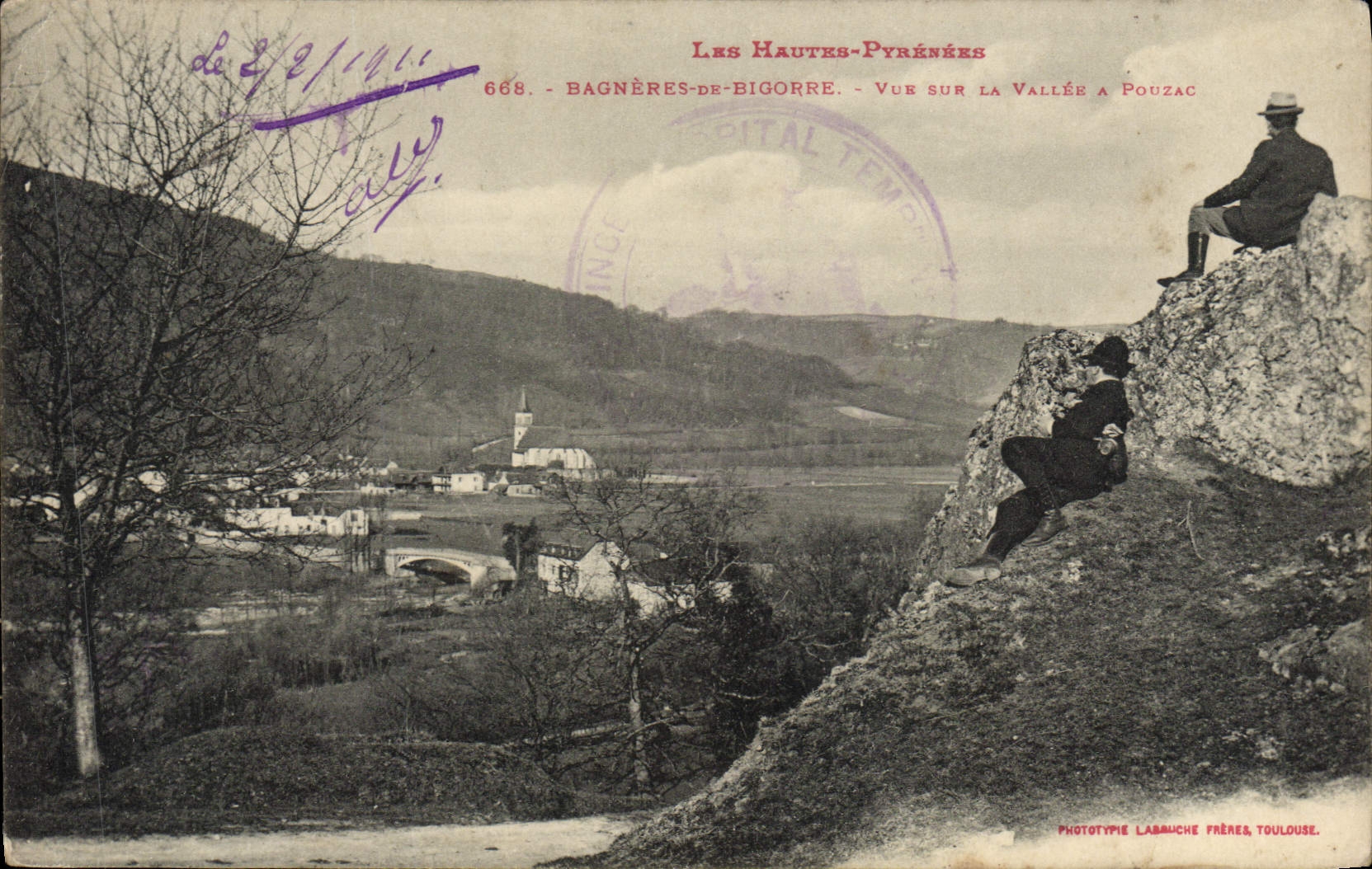 CPA Bagneres De Bigorre Vue Sur La Vallee a Pouzac