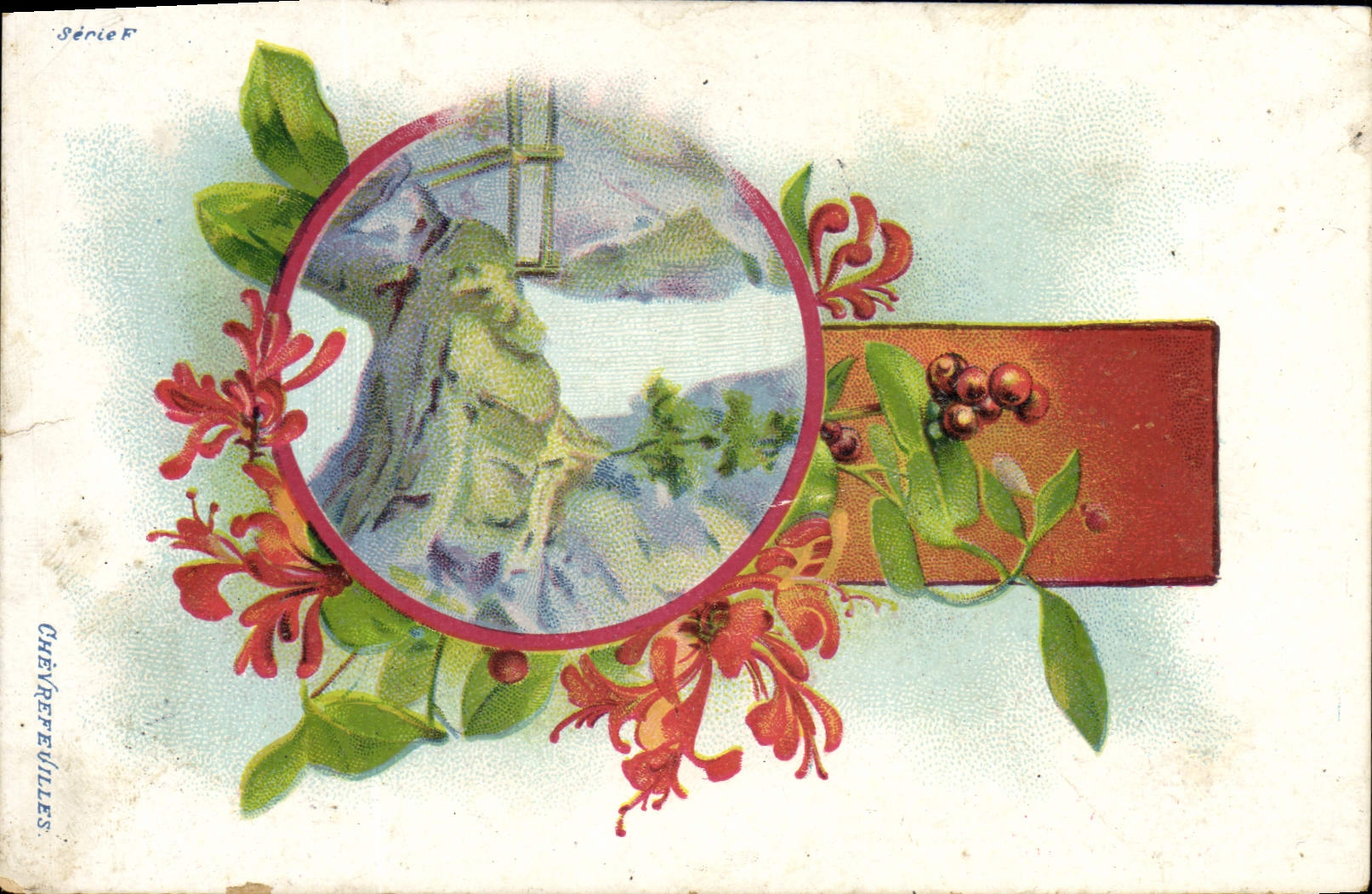 VINTAGE POSTCARD Fantasy Chevrefeuilles Flowers