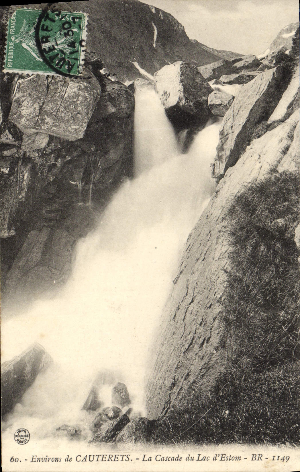 CPA Environs de Cauterets La Cascade du Lac d'Estom