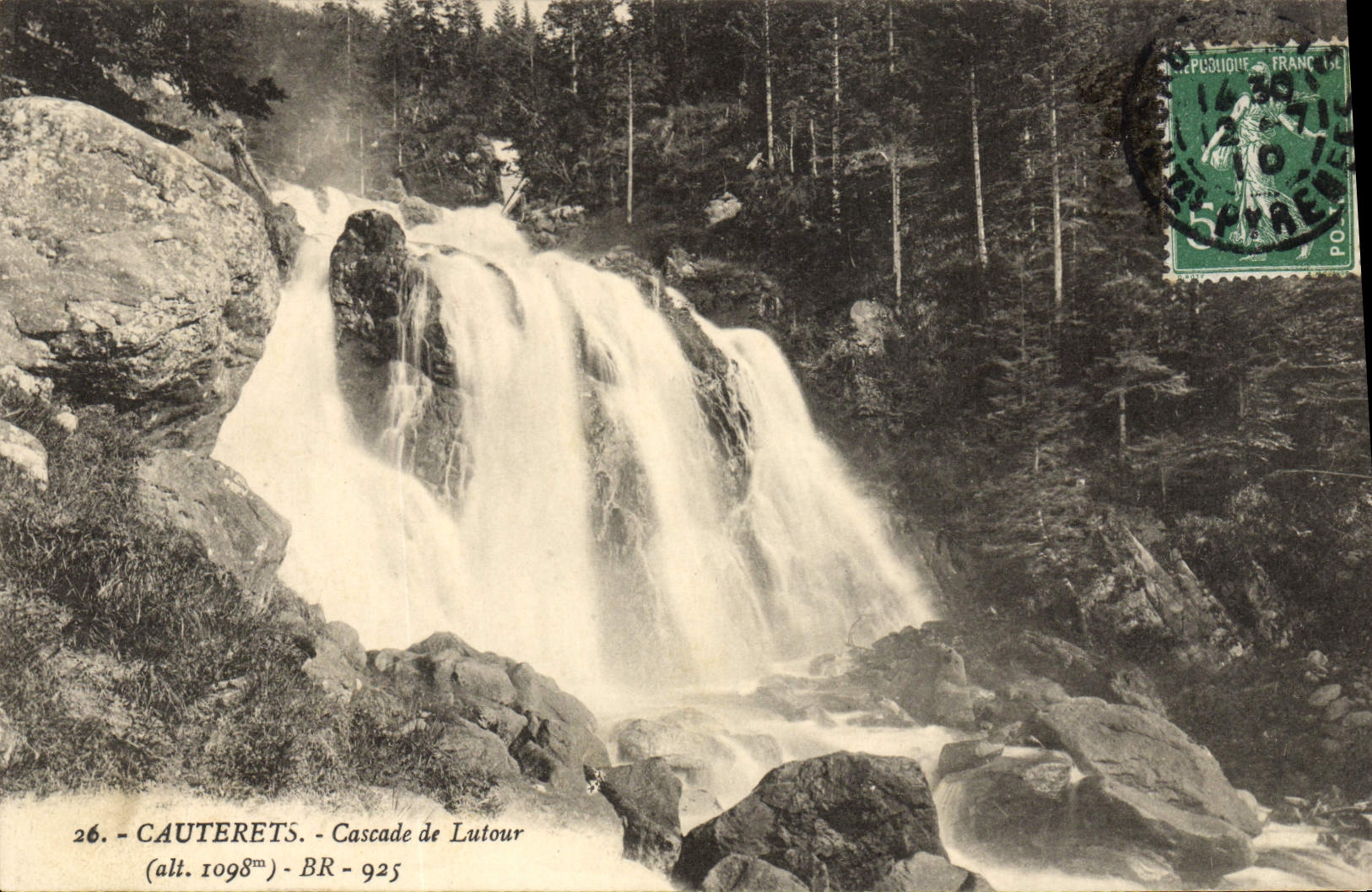 CPA Cauterets La Cascade du Lac d'Estom