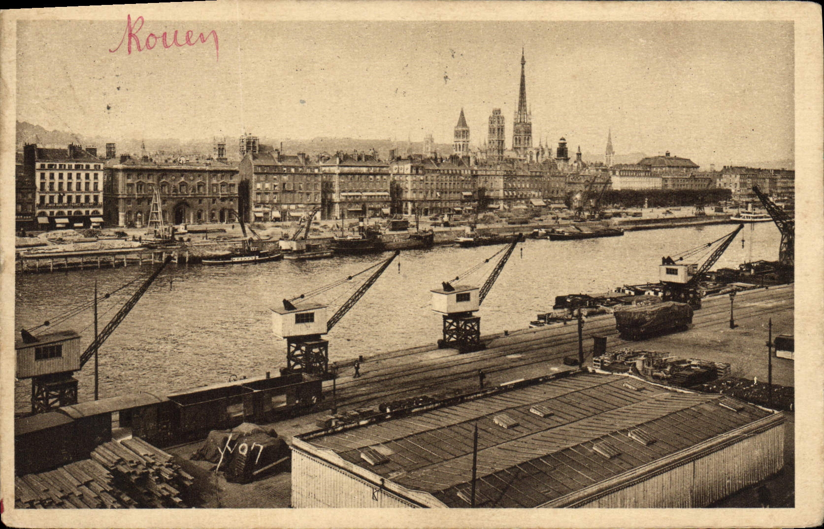 VINTAGE POSTCARD Rouen