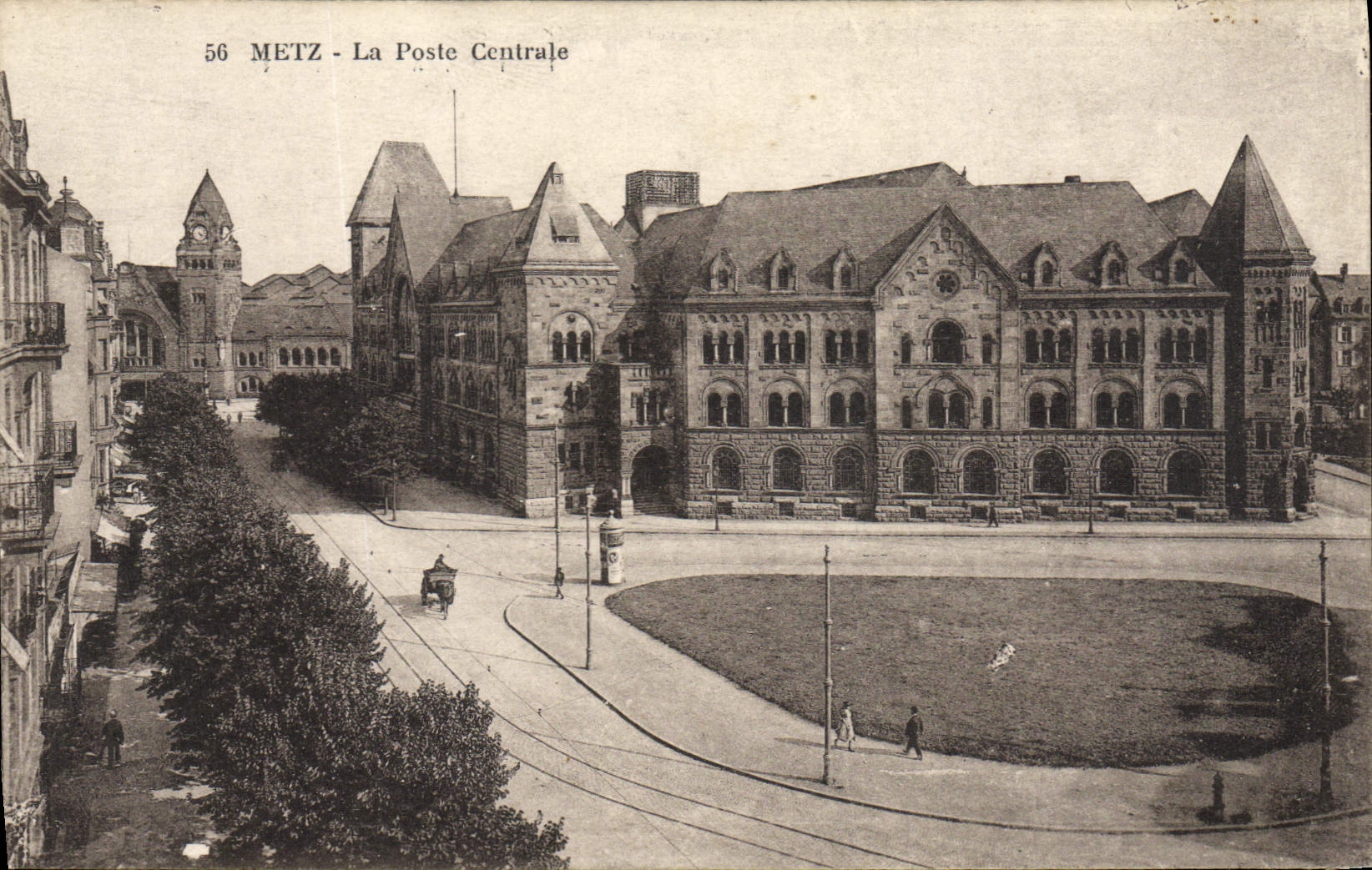 CPA Metz La Poste Centrale