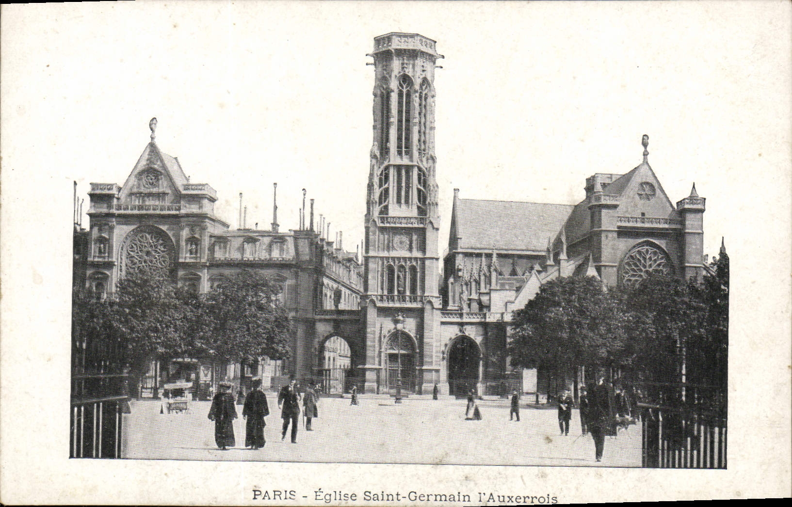 VINTAGE POSTCARD Paris Church Saint Germain the Resident of Auxerre