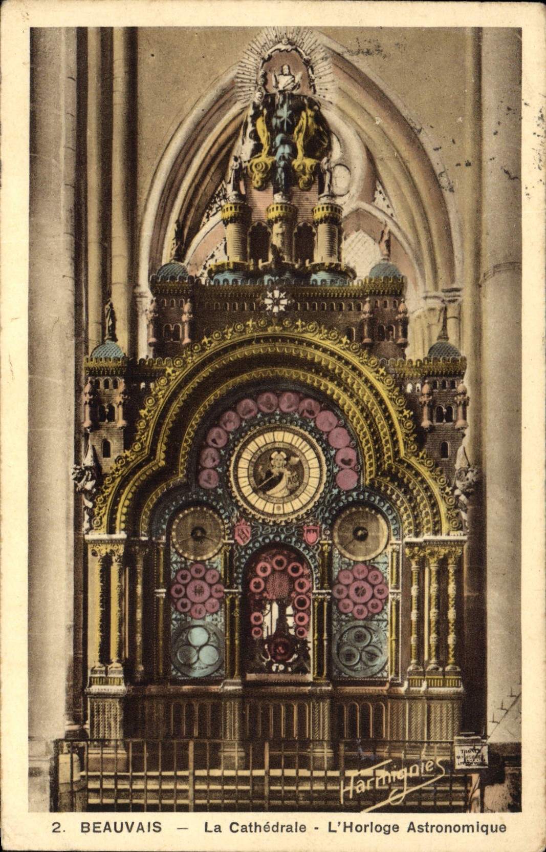 CPA Beauvais La Cathedrale L'Horloge Astronomique