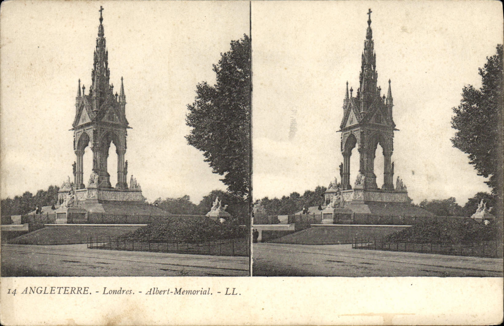 Monumento de Inglaterra Londres Albert de la POSTAL de la VENDIMIA