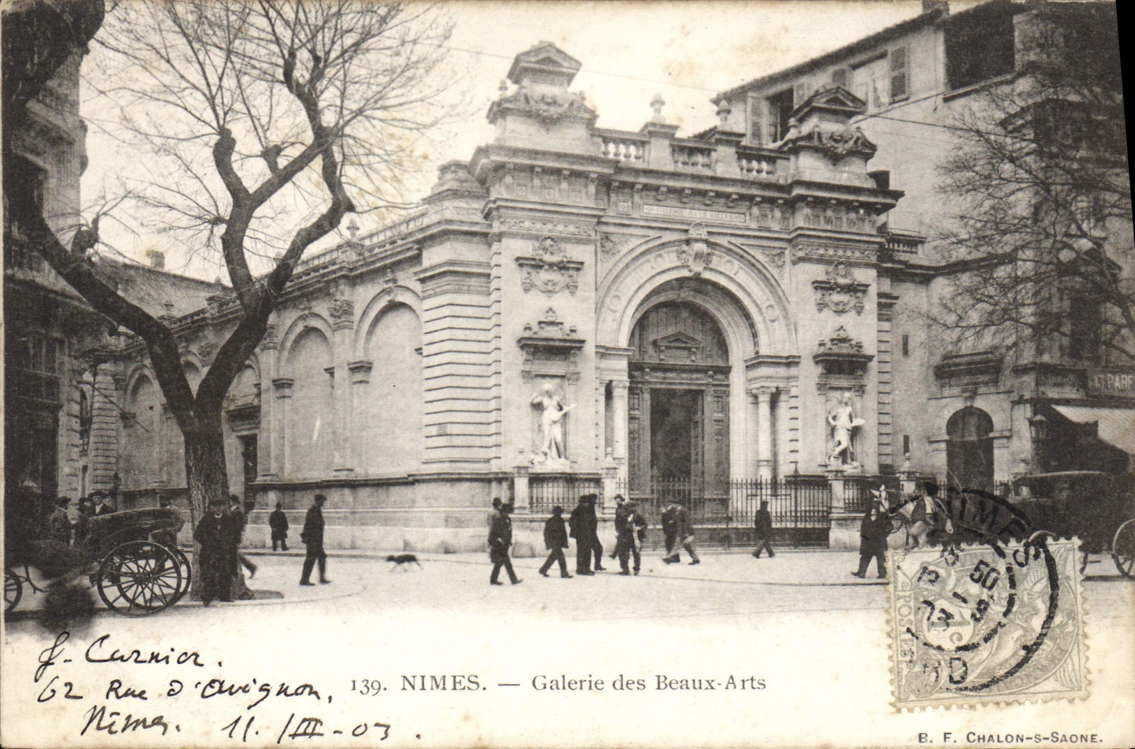 CPA Nimes Galerie des Beaux Arts