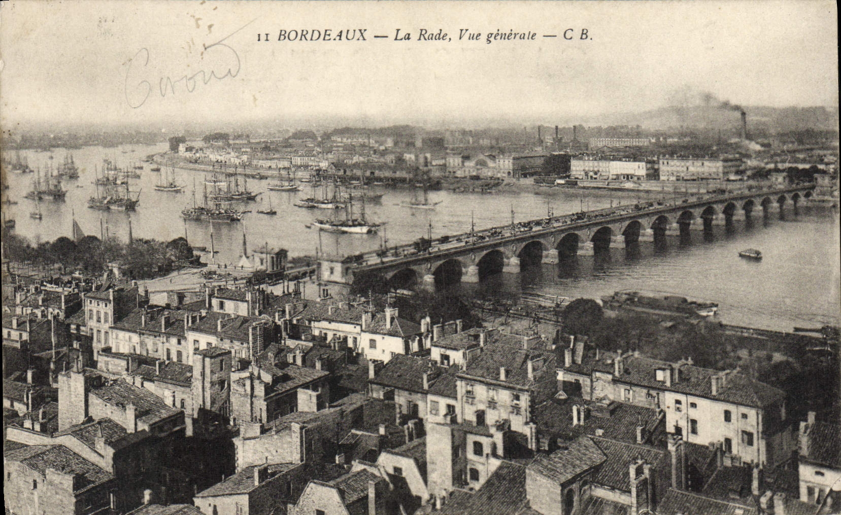 CPA Bordeaux La Rade Vue Generale