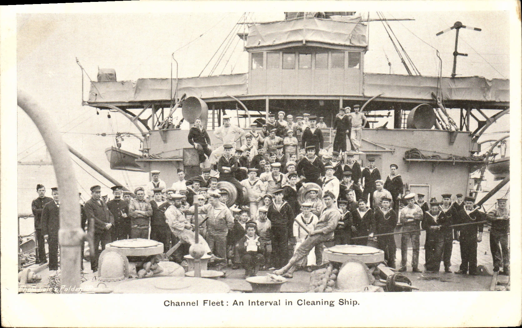 CPA Bateau Guerre Channel Fleet An interval in cleaning ship