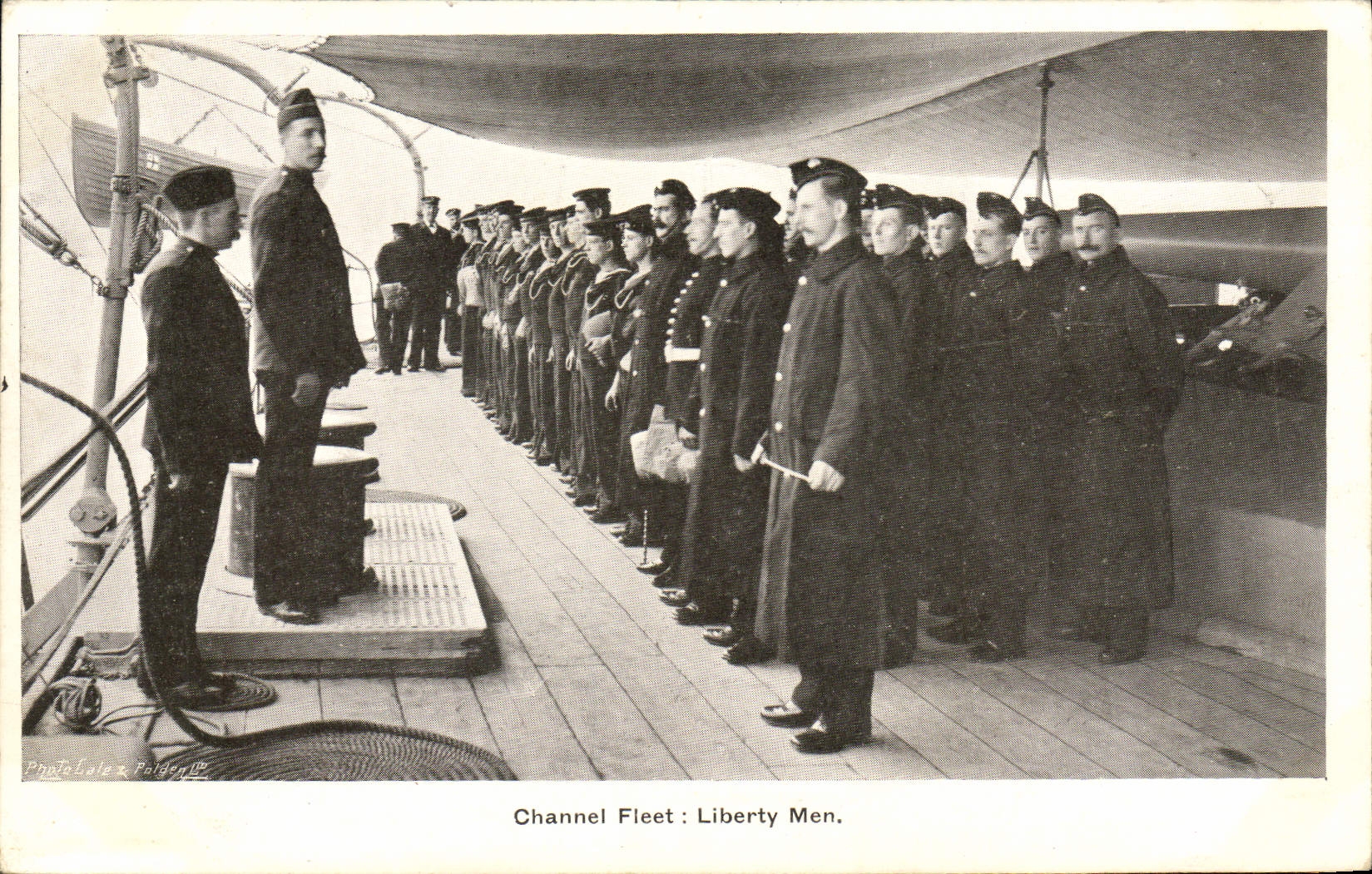CPA Bateau Guerre Channel Fleet Liberty Men 