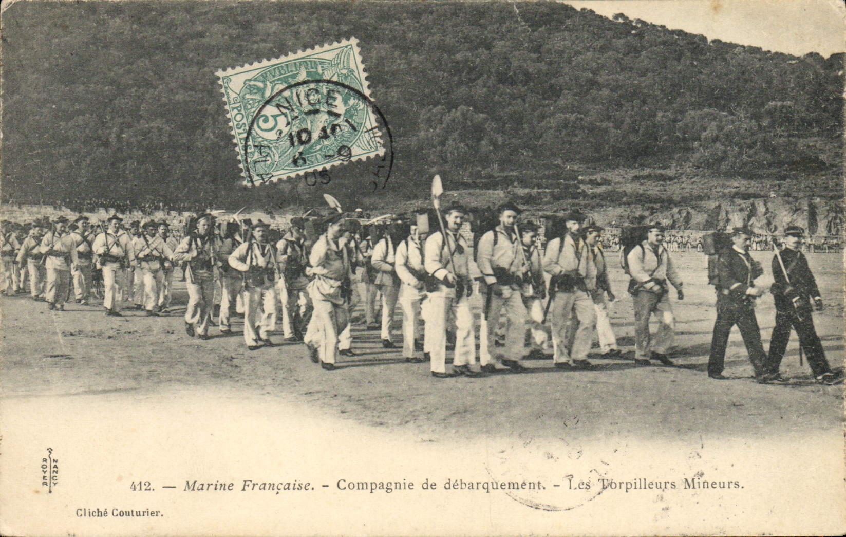 CPA Bateau Guerre compagnie de debarquement Les torpilleurs mineurs 