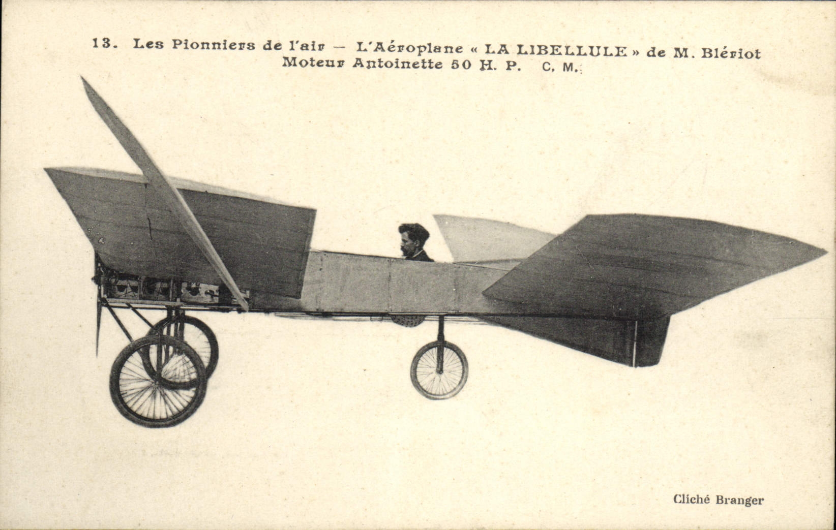 CPA Avion Aviation Aeroplane La Libellule de M Bleriot Moteur Antoinette