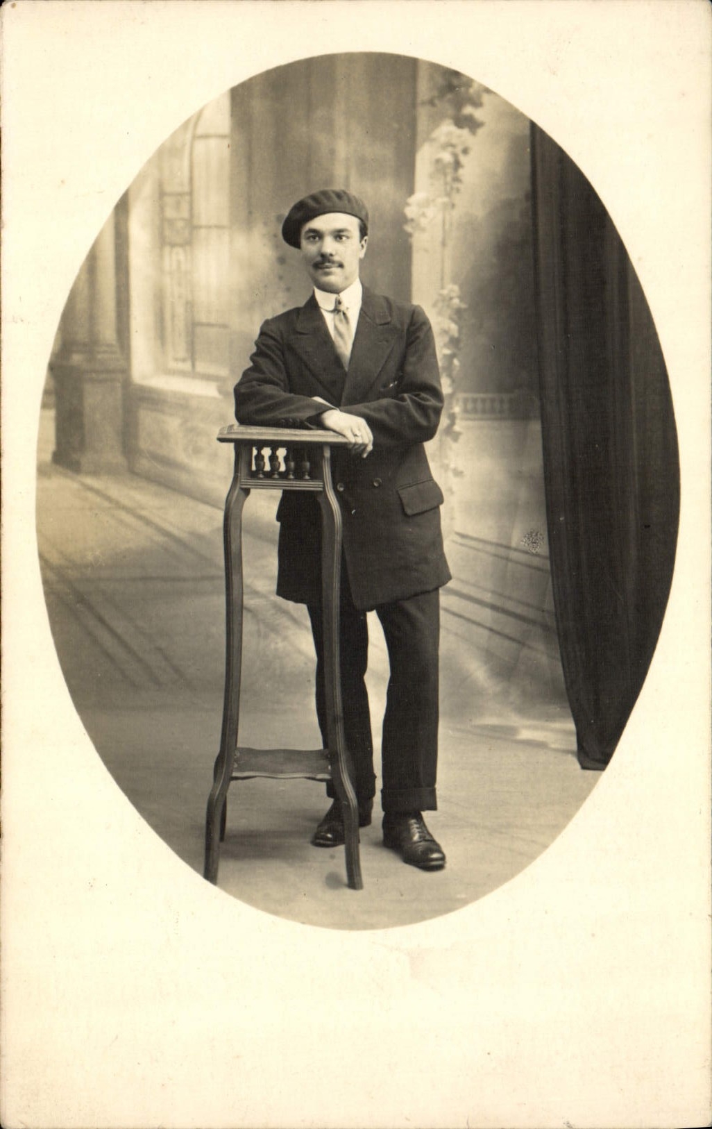 Real photo Man Folklore Beret