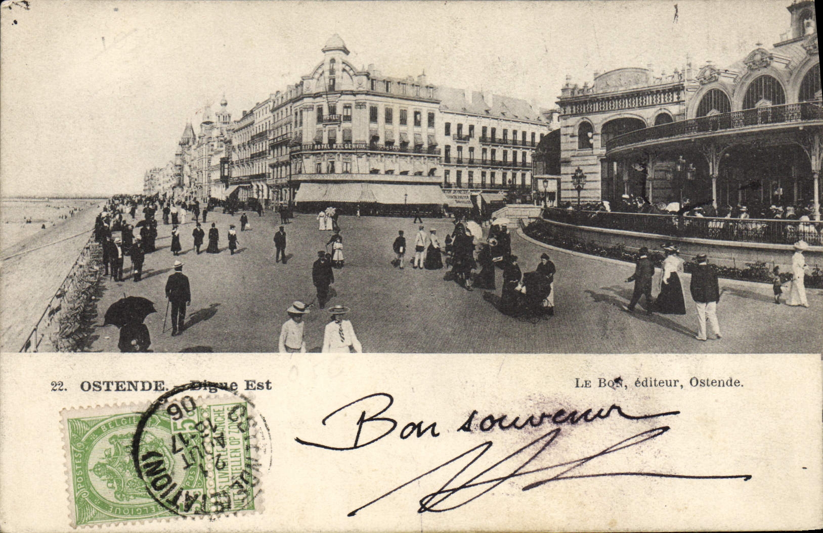VINTAGE POSTCARD Ostend Digue Is