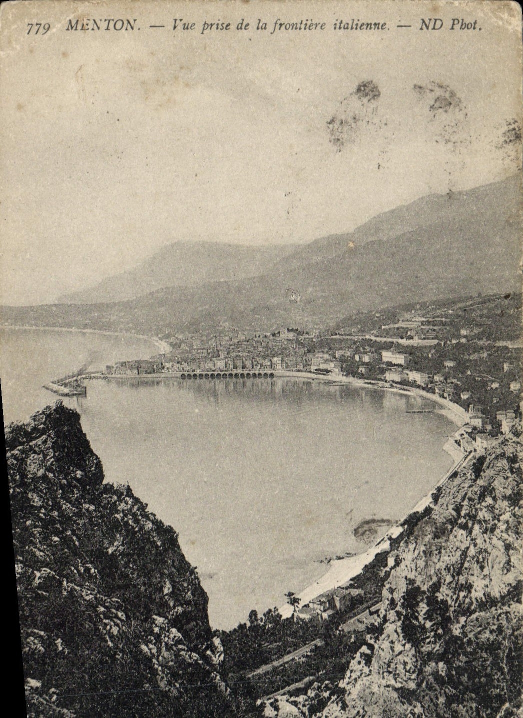 CPA Menton Vue Prise De La Frontiere Italienne