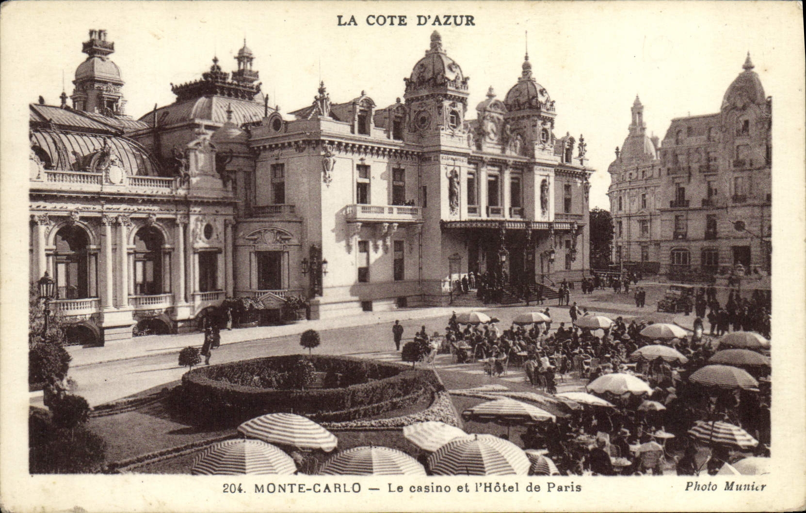 CPA Mont Carlo Le Casino Et I'Hotel De Paris