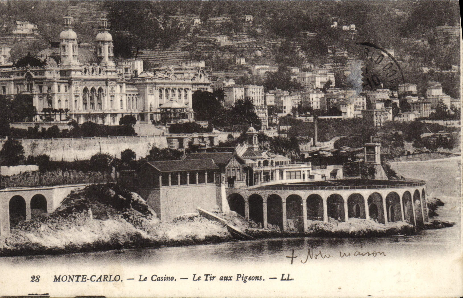 CPA Mont Carlo Le Casino Le Tir Aux Pigeons