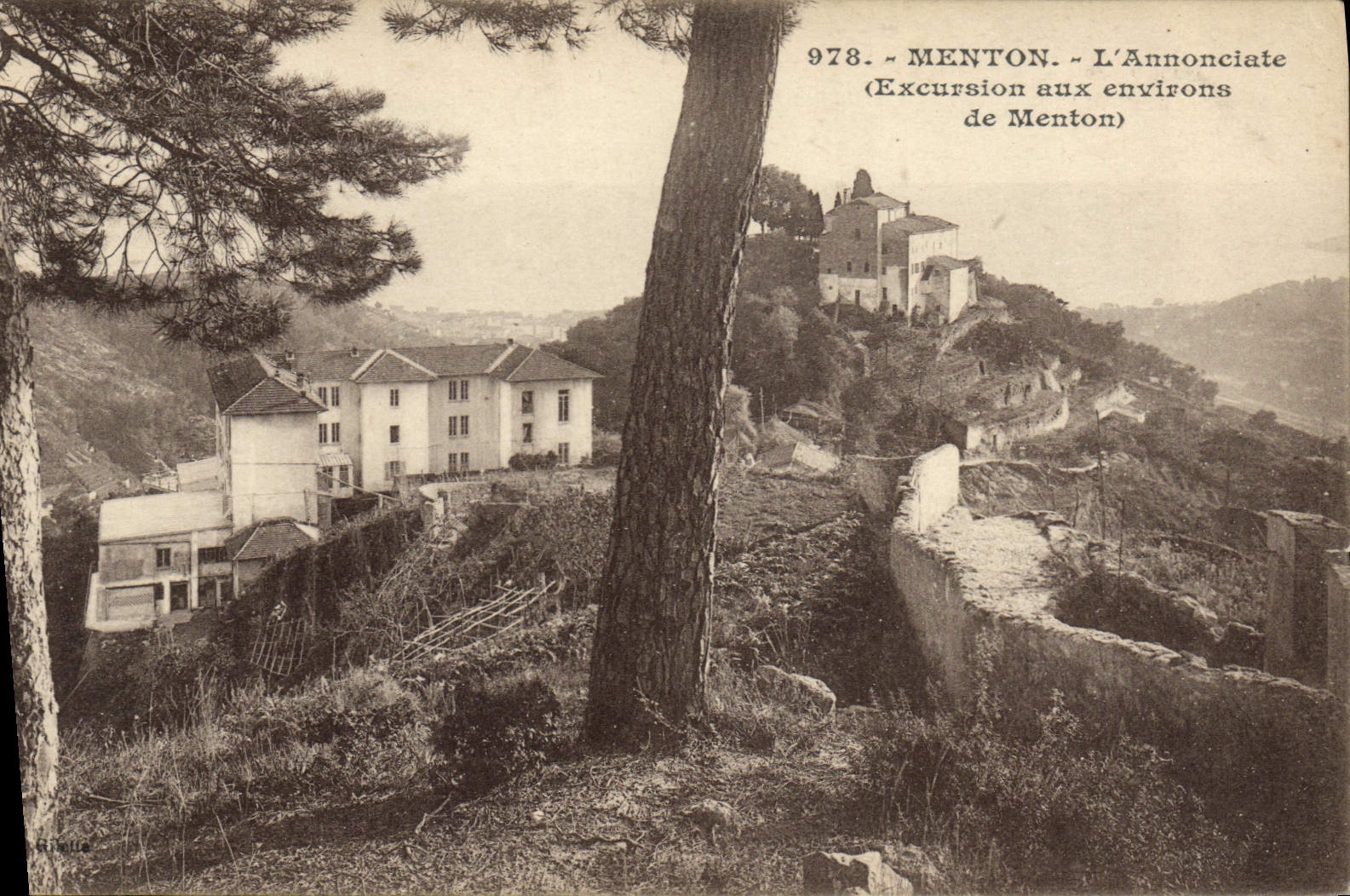 De la VENDIMIA de la POSTAL excursión de Annonciate Menton alrededor Menton