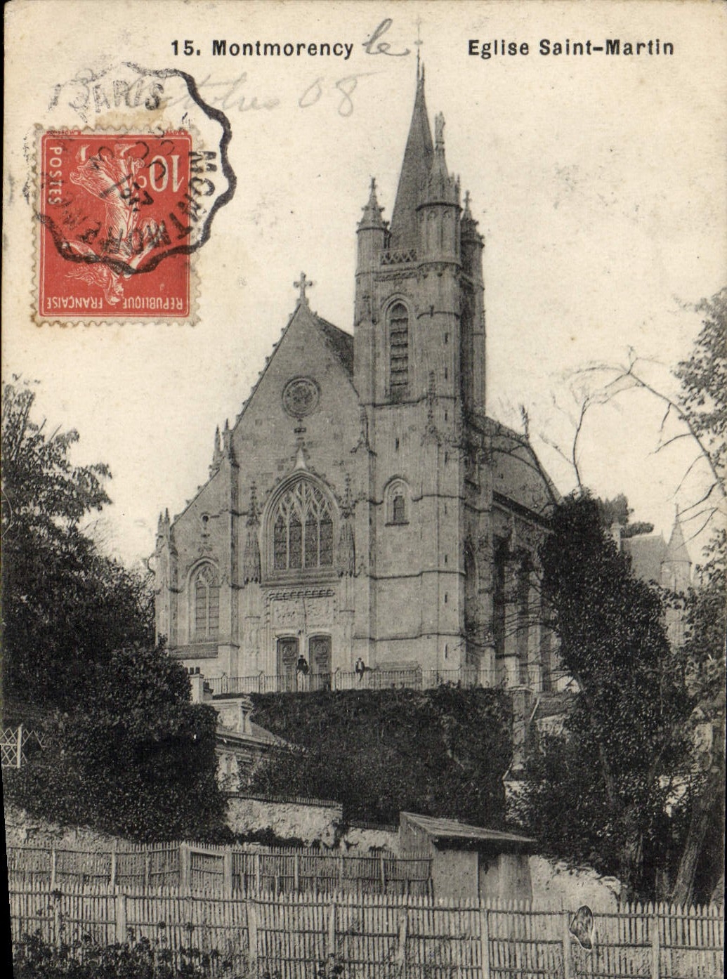 VINTAGE POSTCARD Montmorency Church Martin Saint