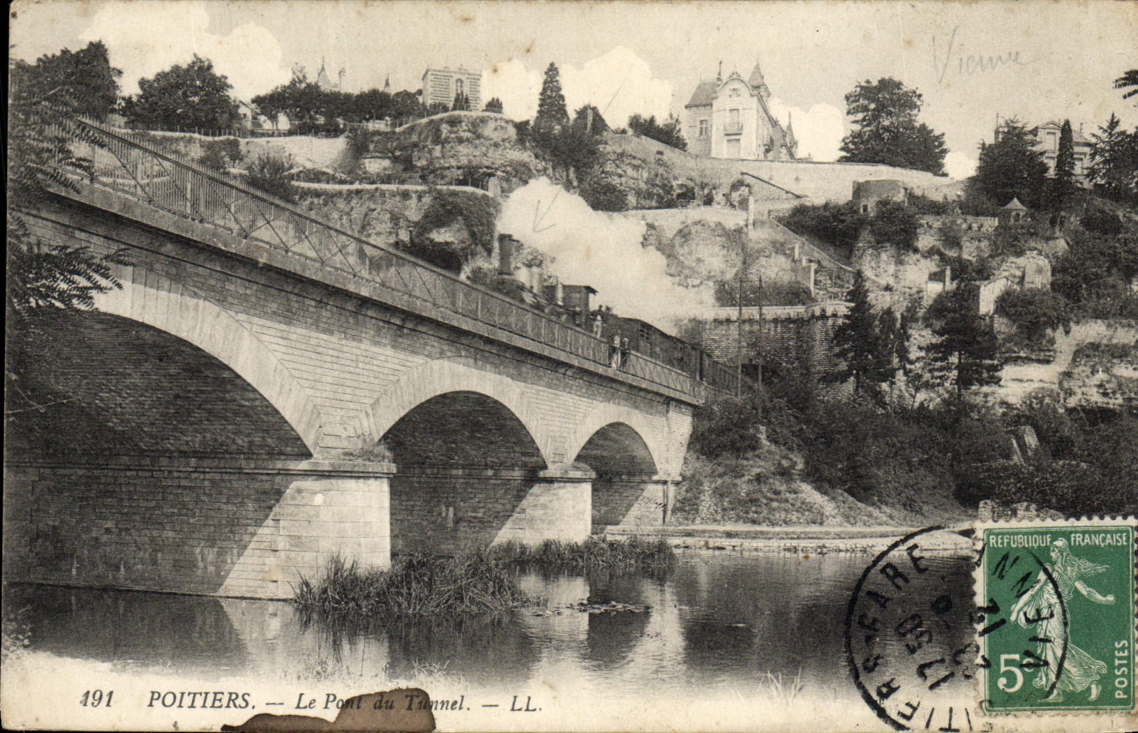 CPA Poitiers Le Pont Du Tunnel Train 