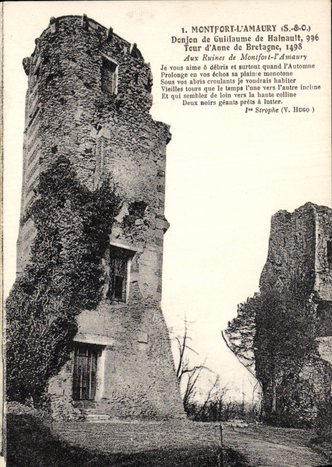 CPA Montfort L'Amaury Donjon de Guillaume de Hainalt Tour d'Anne de Bretagne