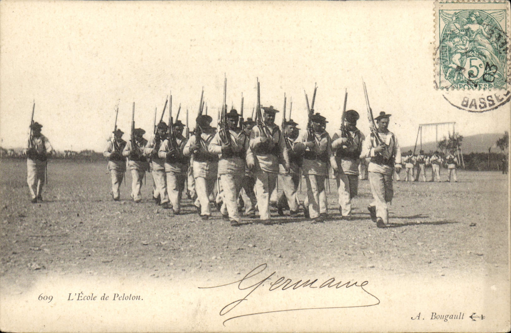 CPA Bateau L'ecole de peloton 