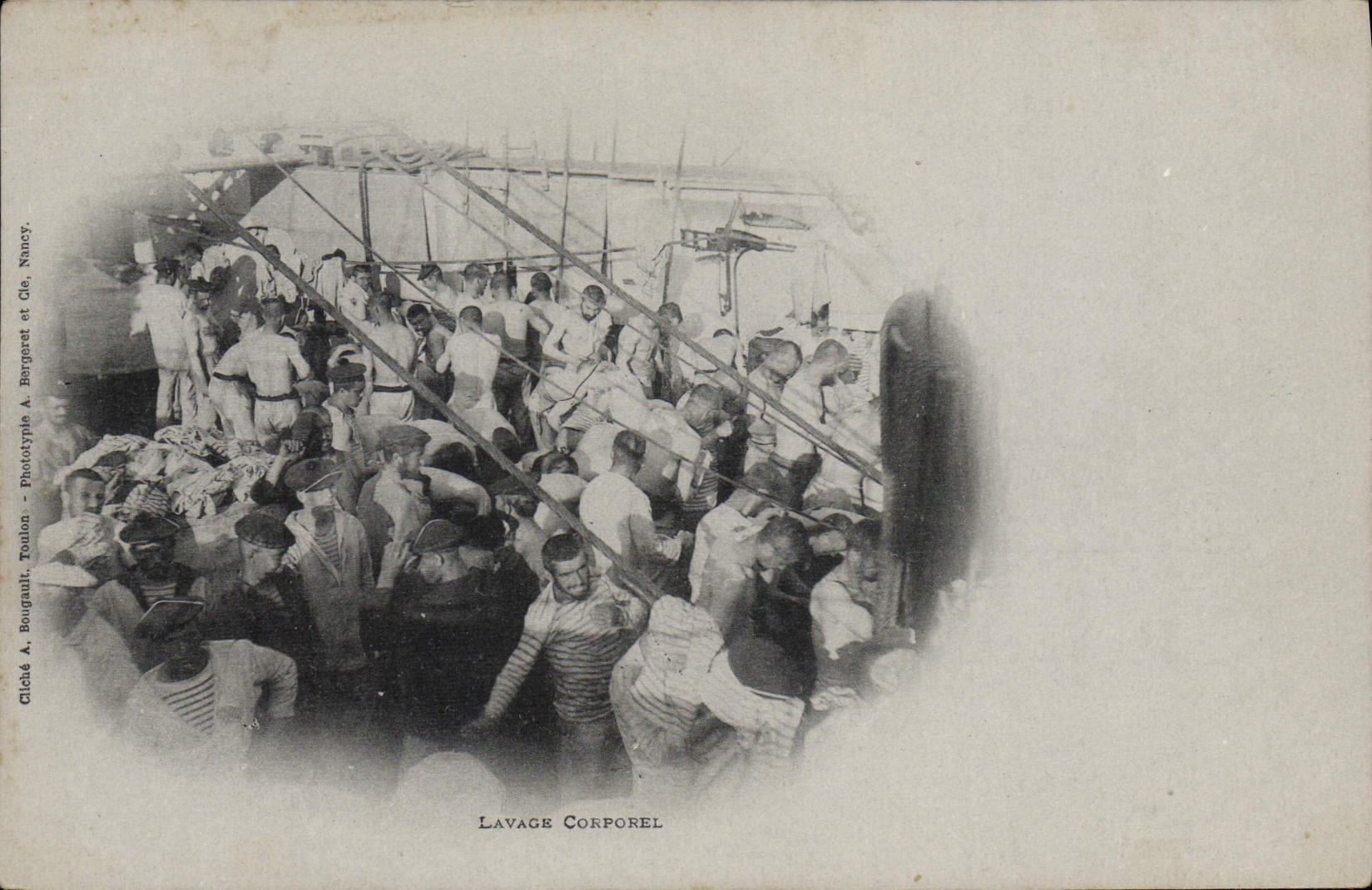 VINTAGE POSTCARD Boat Body Washing