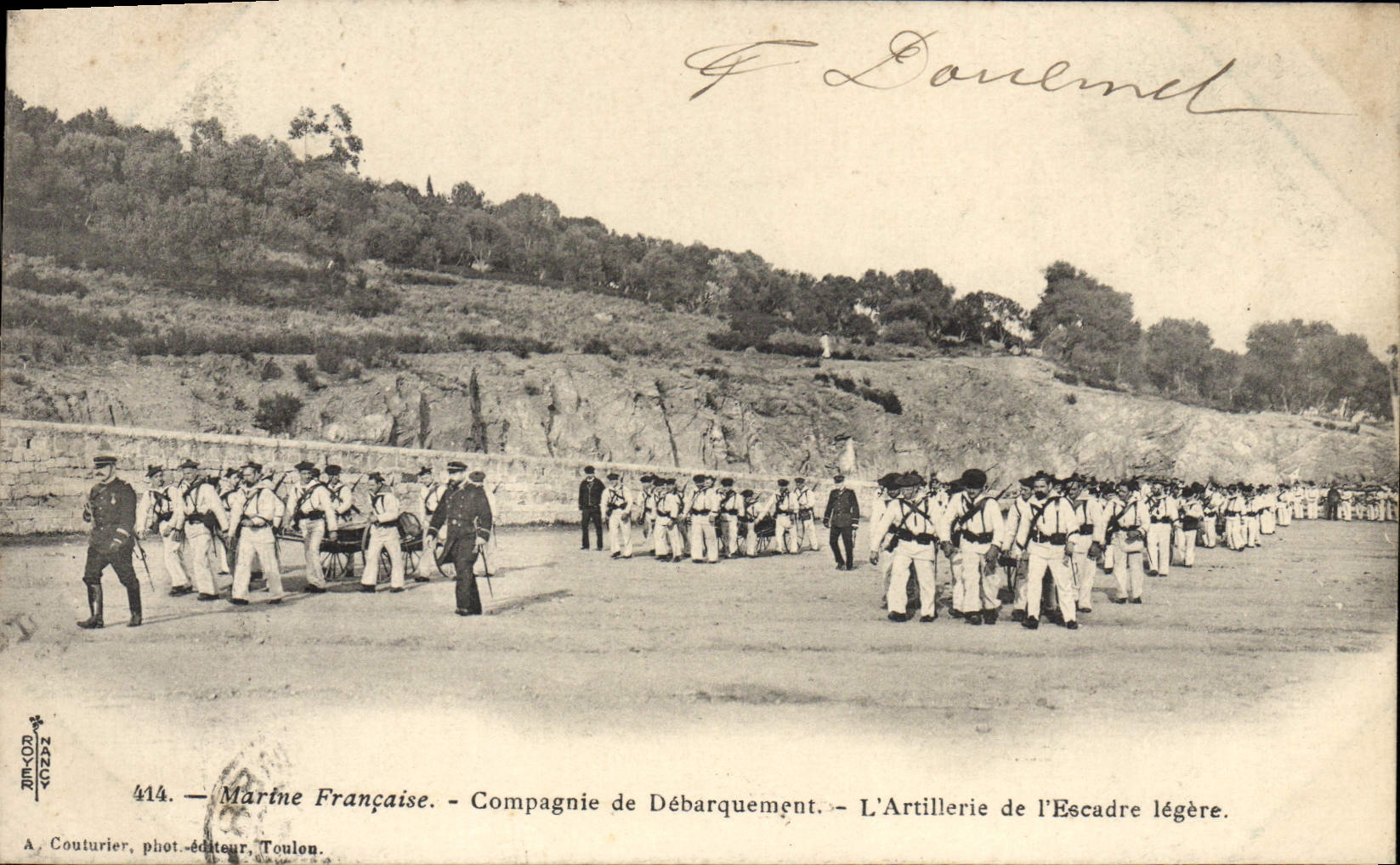 CPA Bateau Compagnie de debarquement L'artillerie de l'escadre legere 