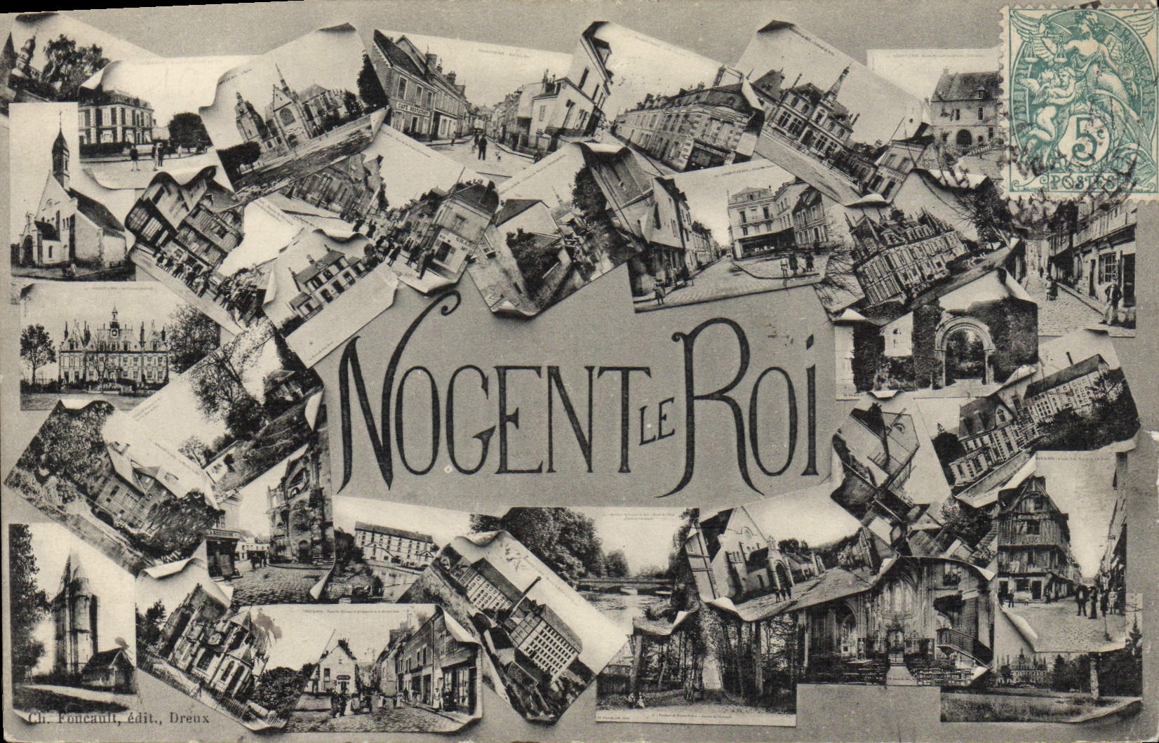 POSTAL Nogent de la VENDIMIA el rey