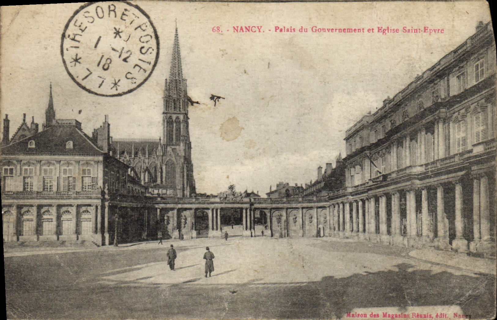 CPA Nancy Palais Du Gonvernement et Eglise Saint Epvre