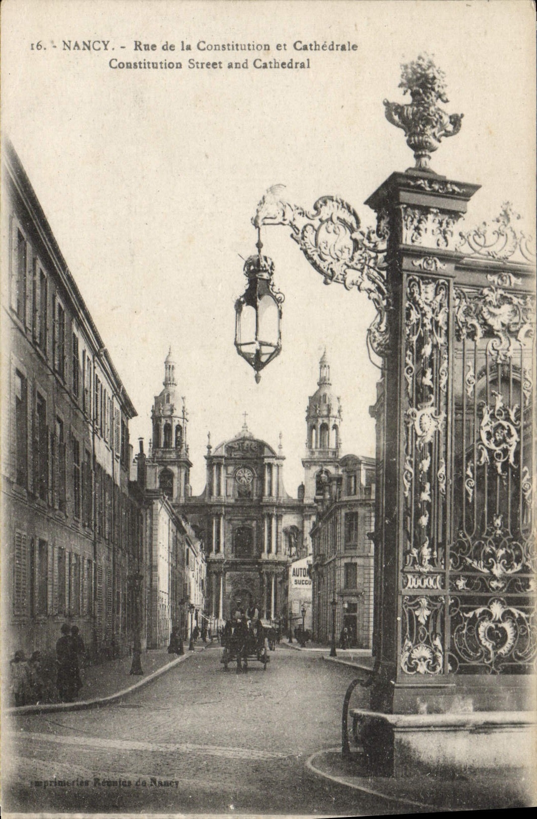 CPA Nancy Rue de la Constitution et Cathedrale
