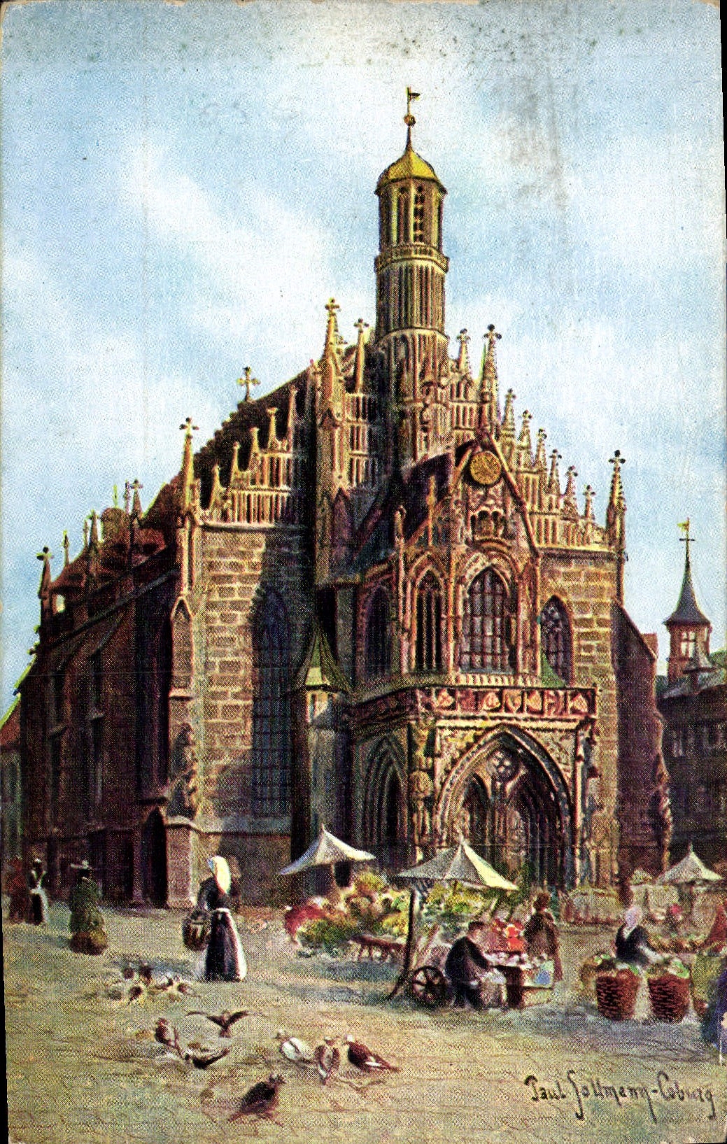 VINTAGE POSTCARD Nurnberg Frauenkirche