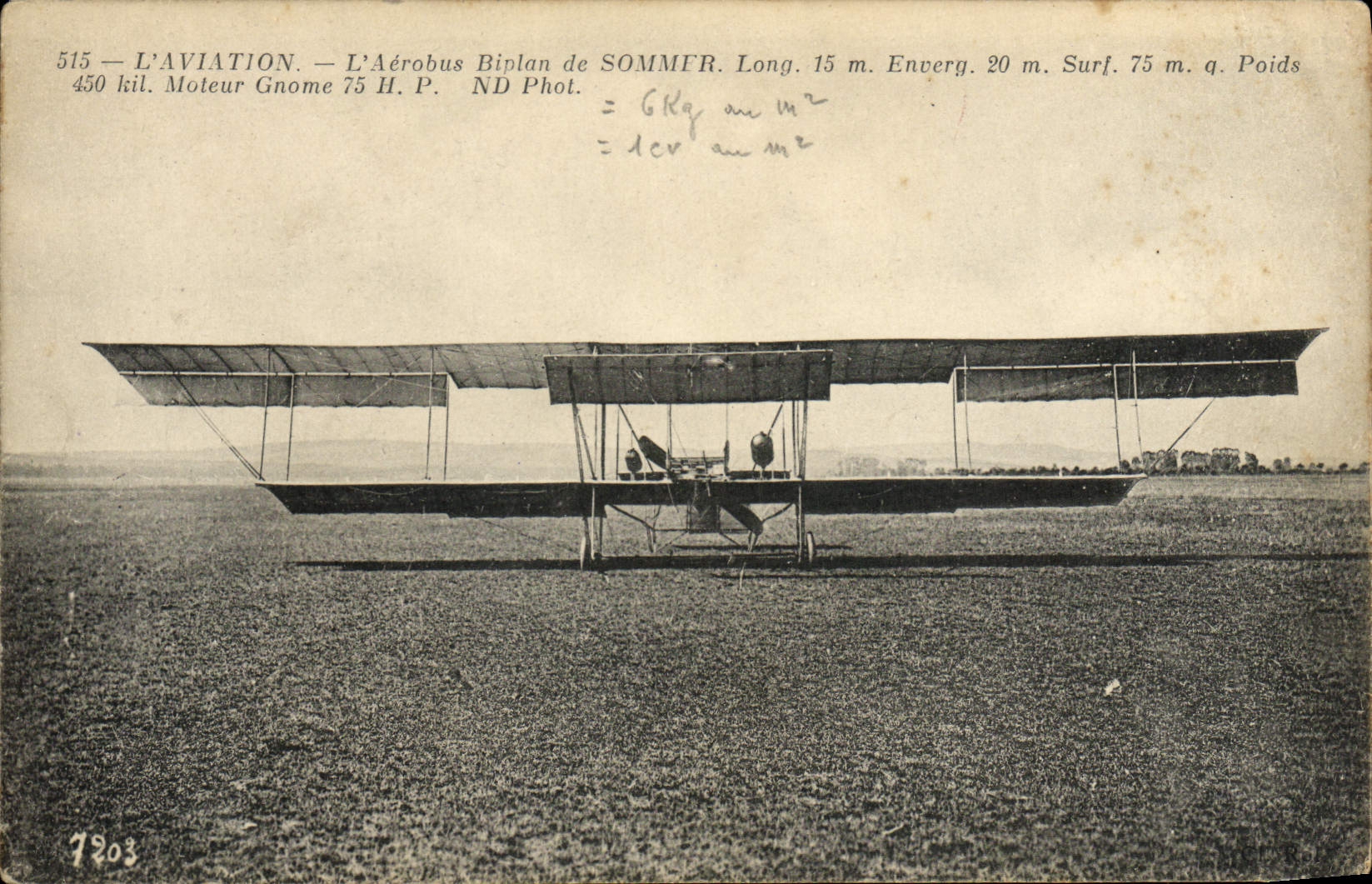 VINTAGE POSTCARD Plane Aviation biplane Airbus To summon Driving Gnome