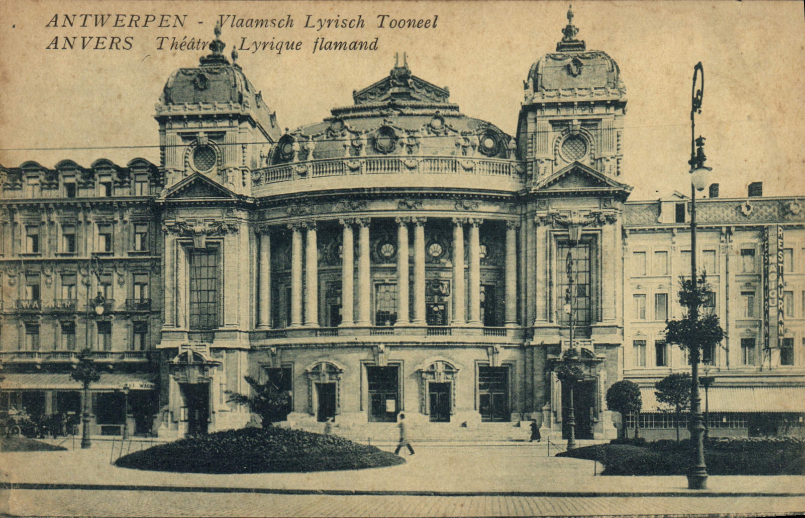 Teatro de la ópera del flamenco de Amberes de la POSTAL de la VENDIMIA