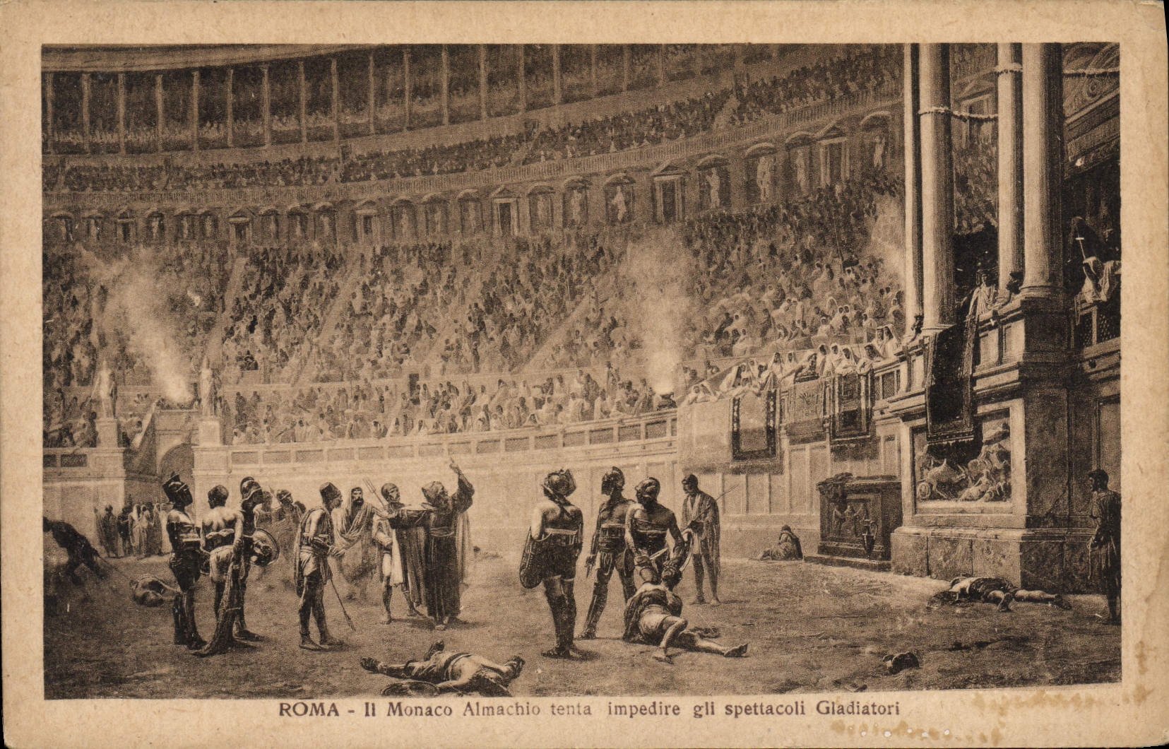 POSTAL Roma Gladiatori de la VENDIMIA