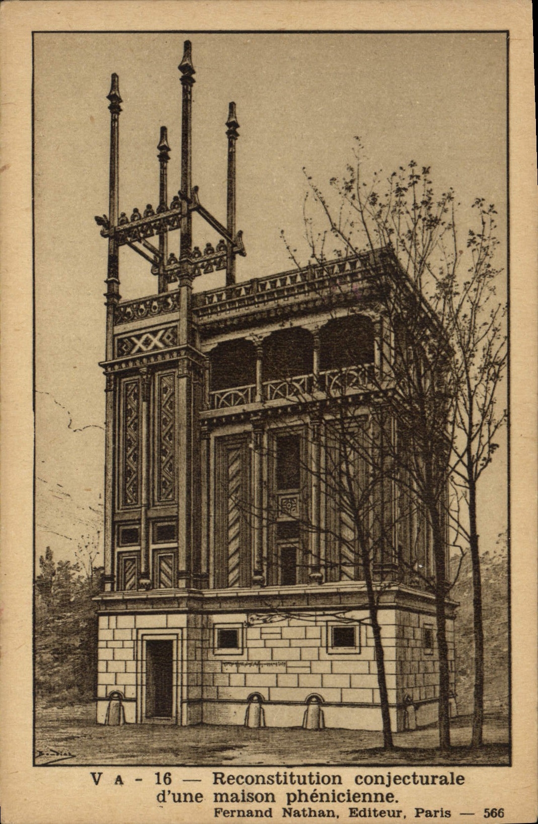 CPA Reconstitution Conjecturale d'une maison phenicienne