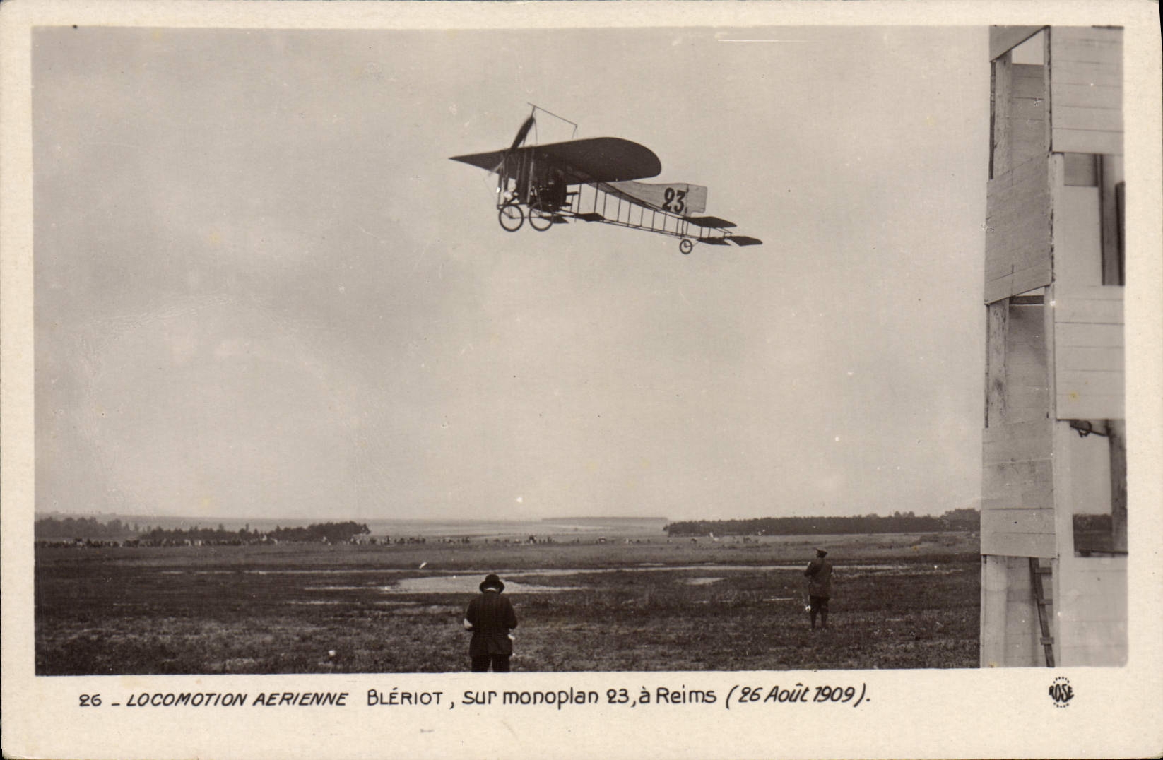 CPA Avion Aviation Bleriot sur monoplan a Reims 26 aout 1909