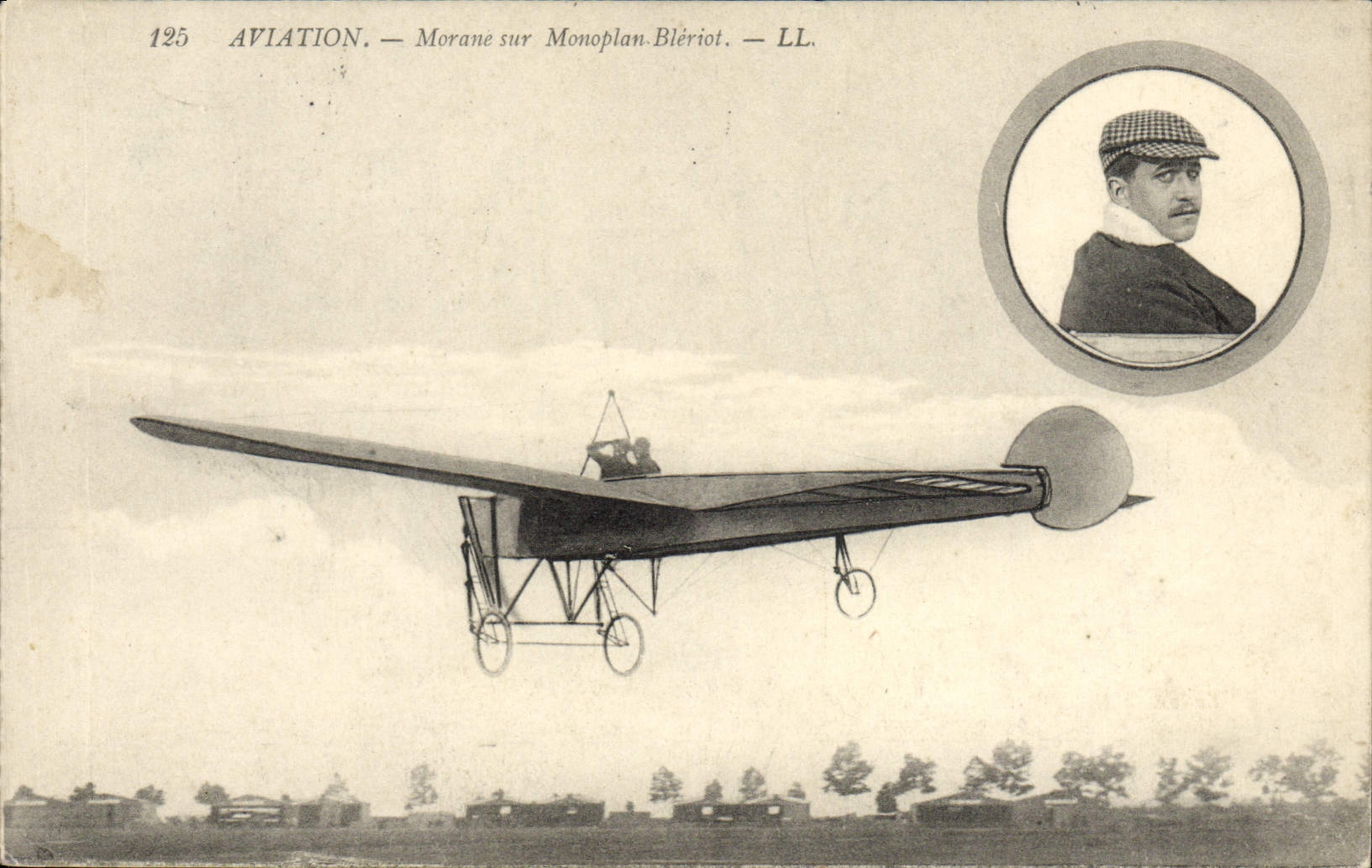 CPA Avion Aviation Morane sur monoplan Bleriot 