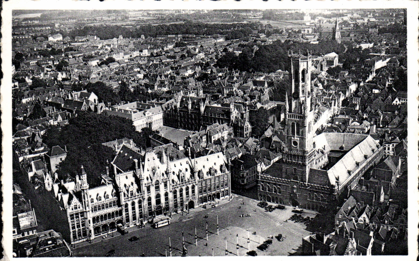 MODERN CARD Bruges Beffroi and Large places