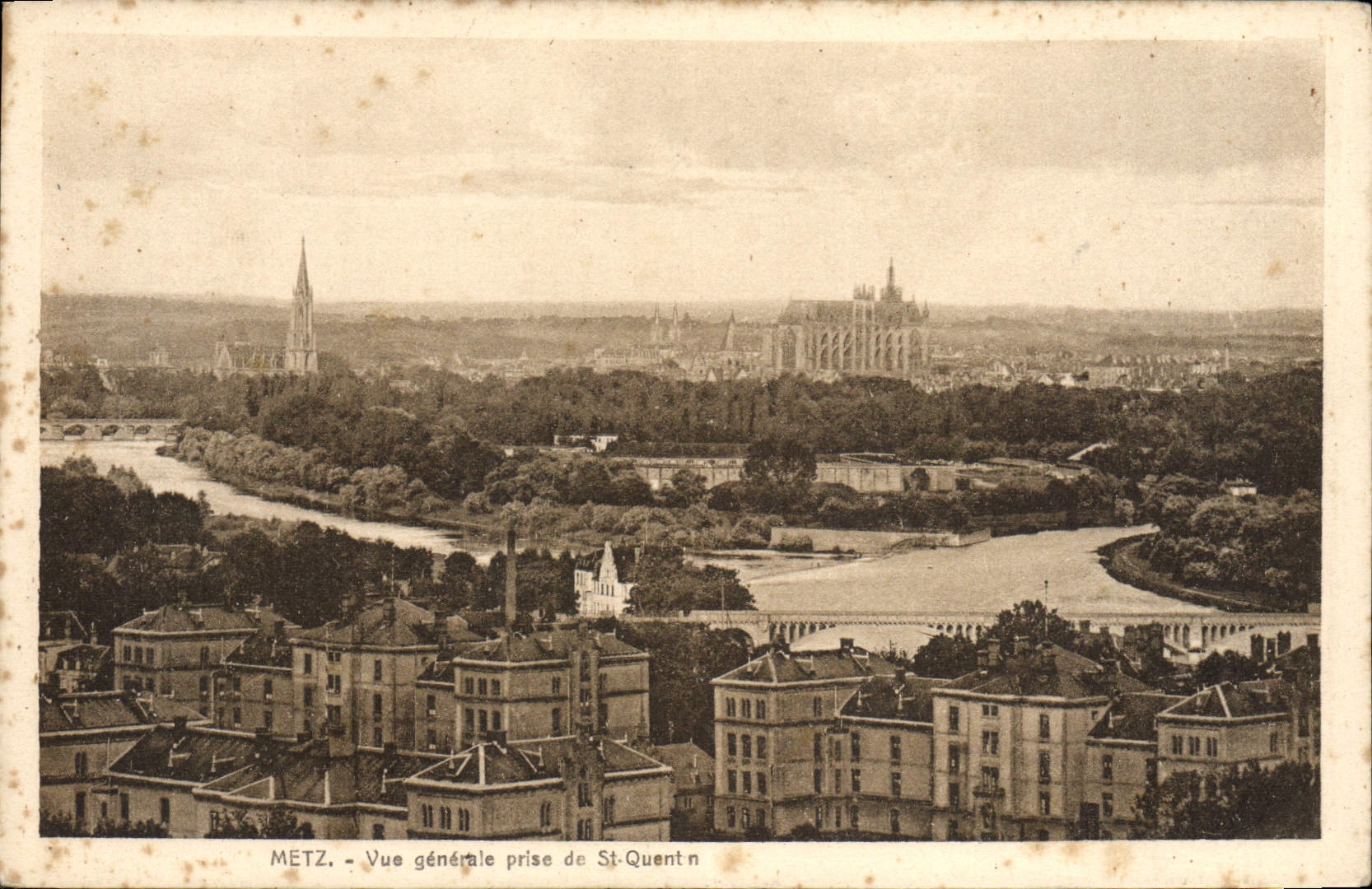 CPA Metz Vue generale prise de St Quentin