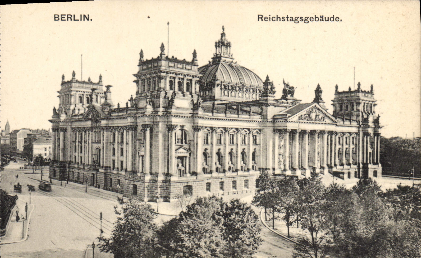 VINTAGE POSTCARD Berlin Reichstagebaude