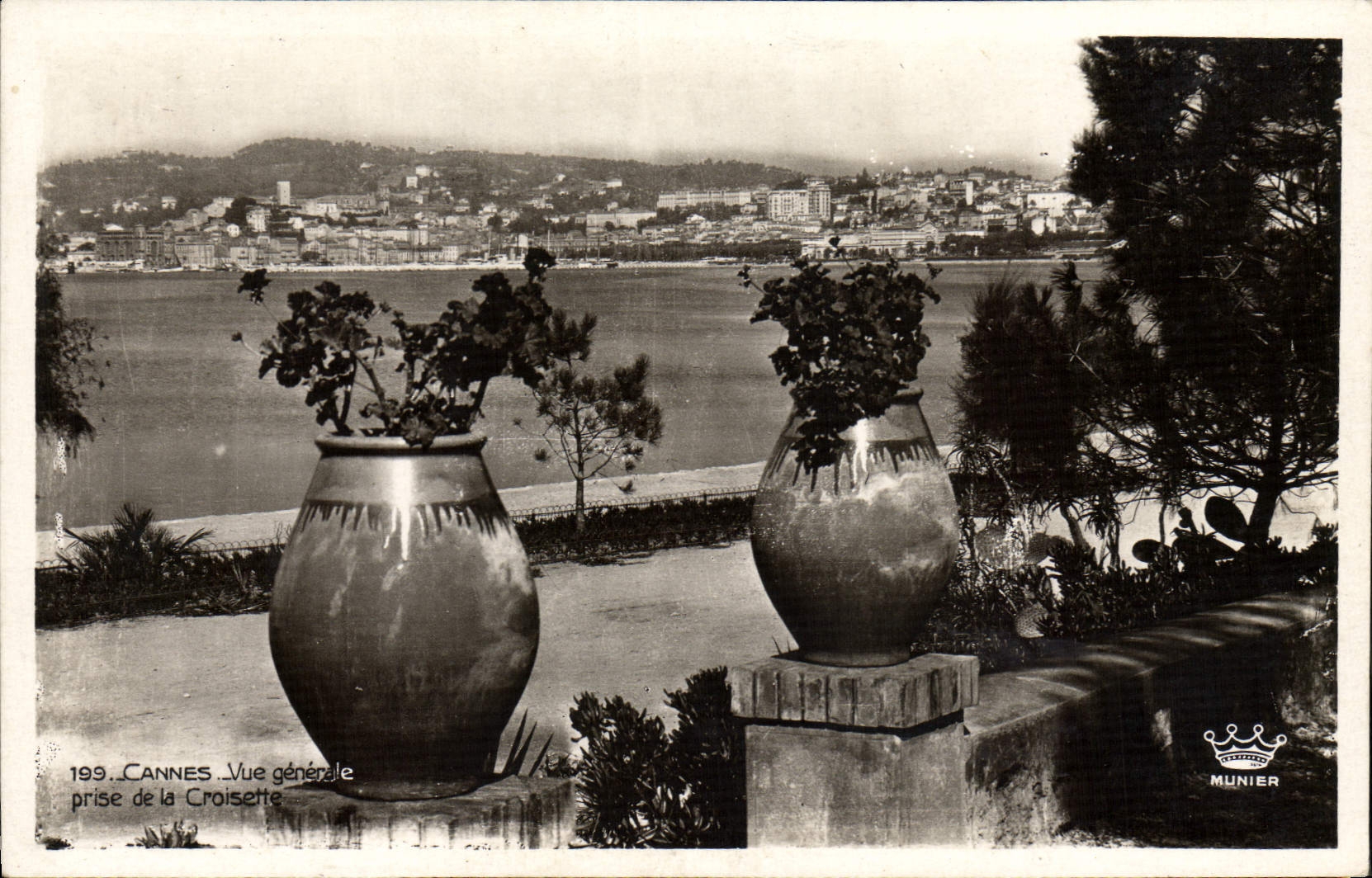 MODERN CARD Cannes View taken of the Small cross