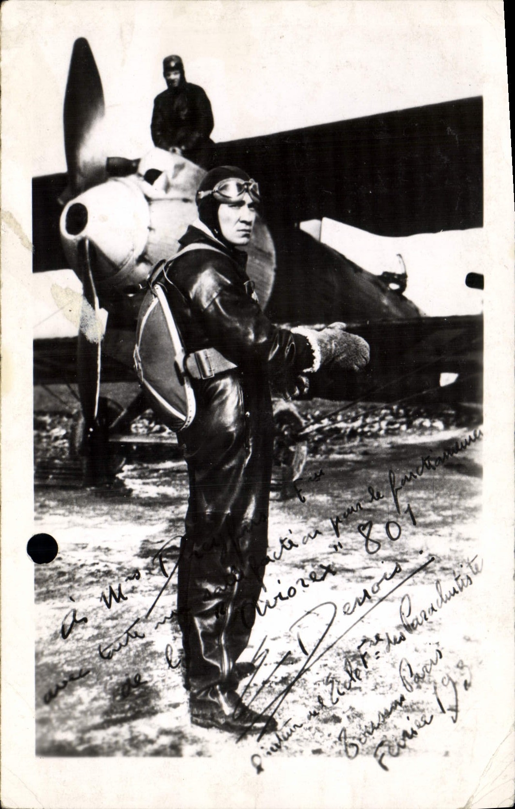 Photograph dedicacee Dessois Parachutist