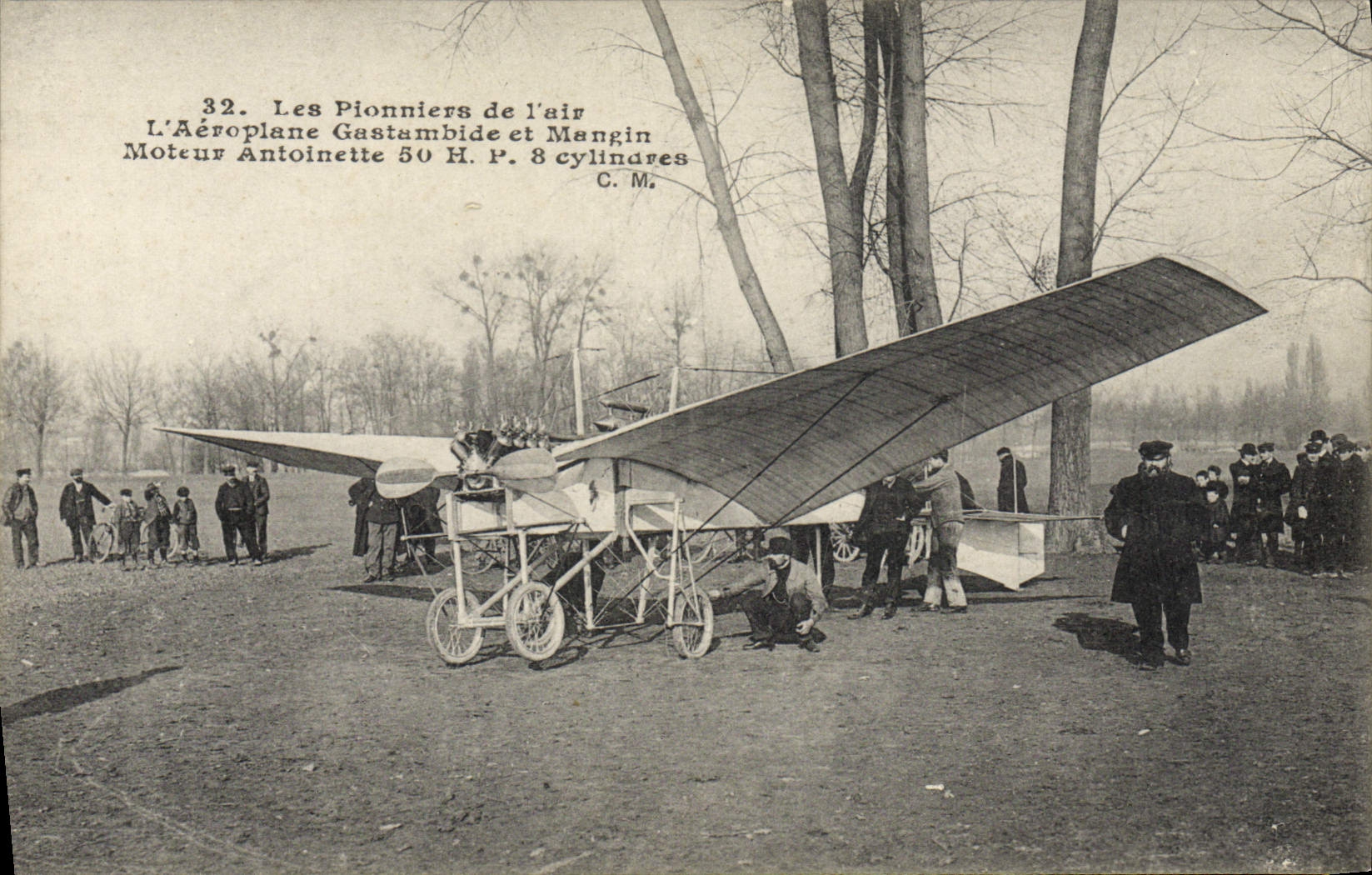 CPA Avion Aviation Aeroplane Gastambide et Mangin Moteur Antoinette