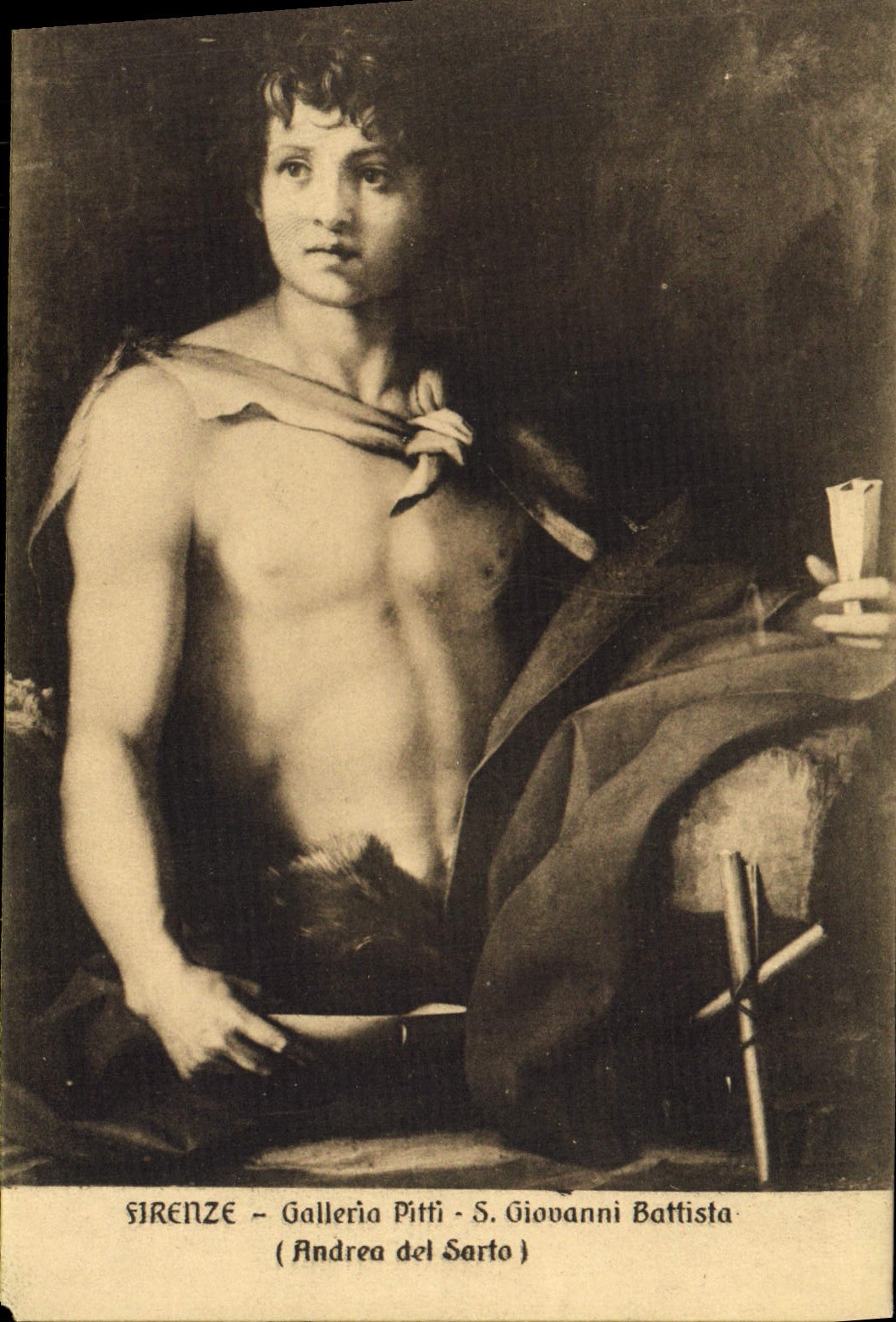 CPA Firenze Galleria Pitti S Guivanni Battista Andrea del Sarto