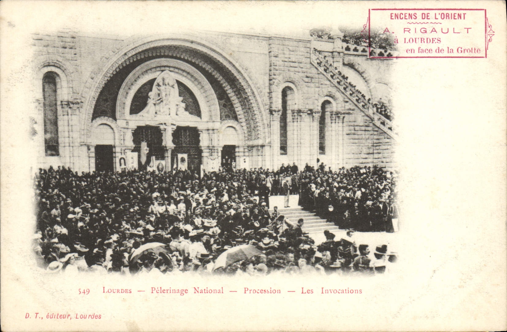 VINTAGE POSTCARD Heavy National Pilgrimage Procession Invocations